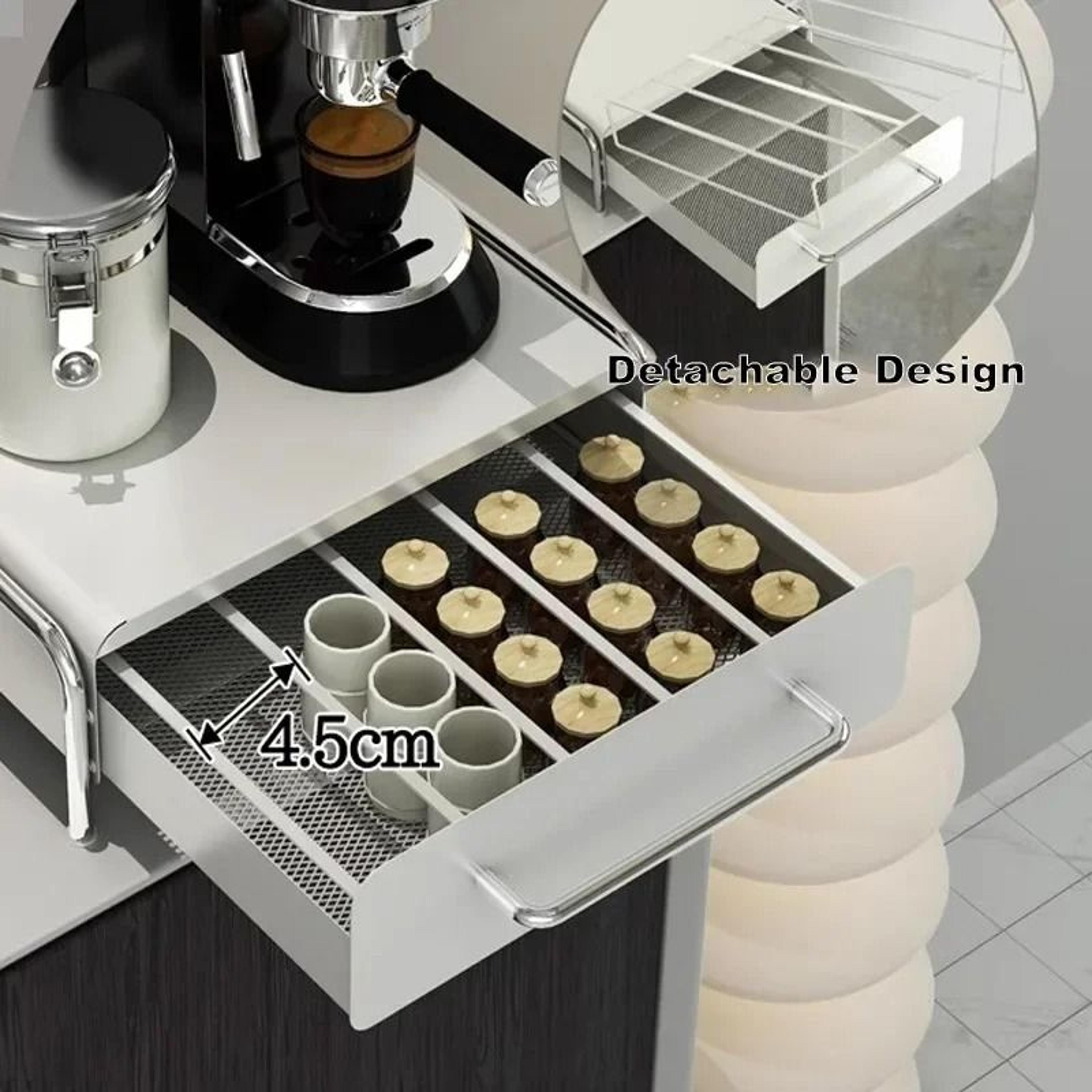 Large Coffee Capsule Storage Drawer For Tea Bags Pods And Machine Base 6