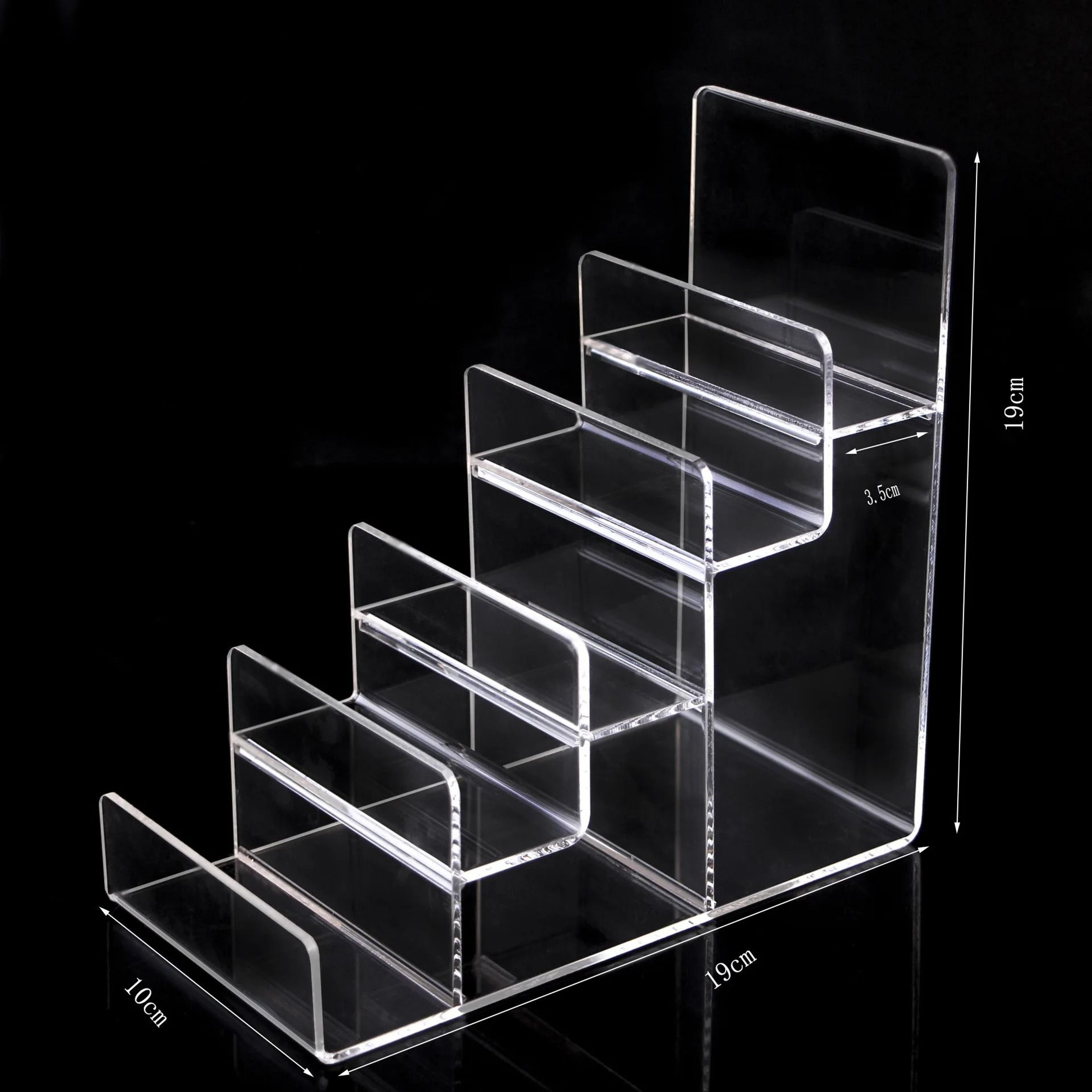 Clear Acrylic Display Risers For Handbags Jewelry Makeup And Purse Storage Rack 4