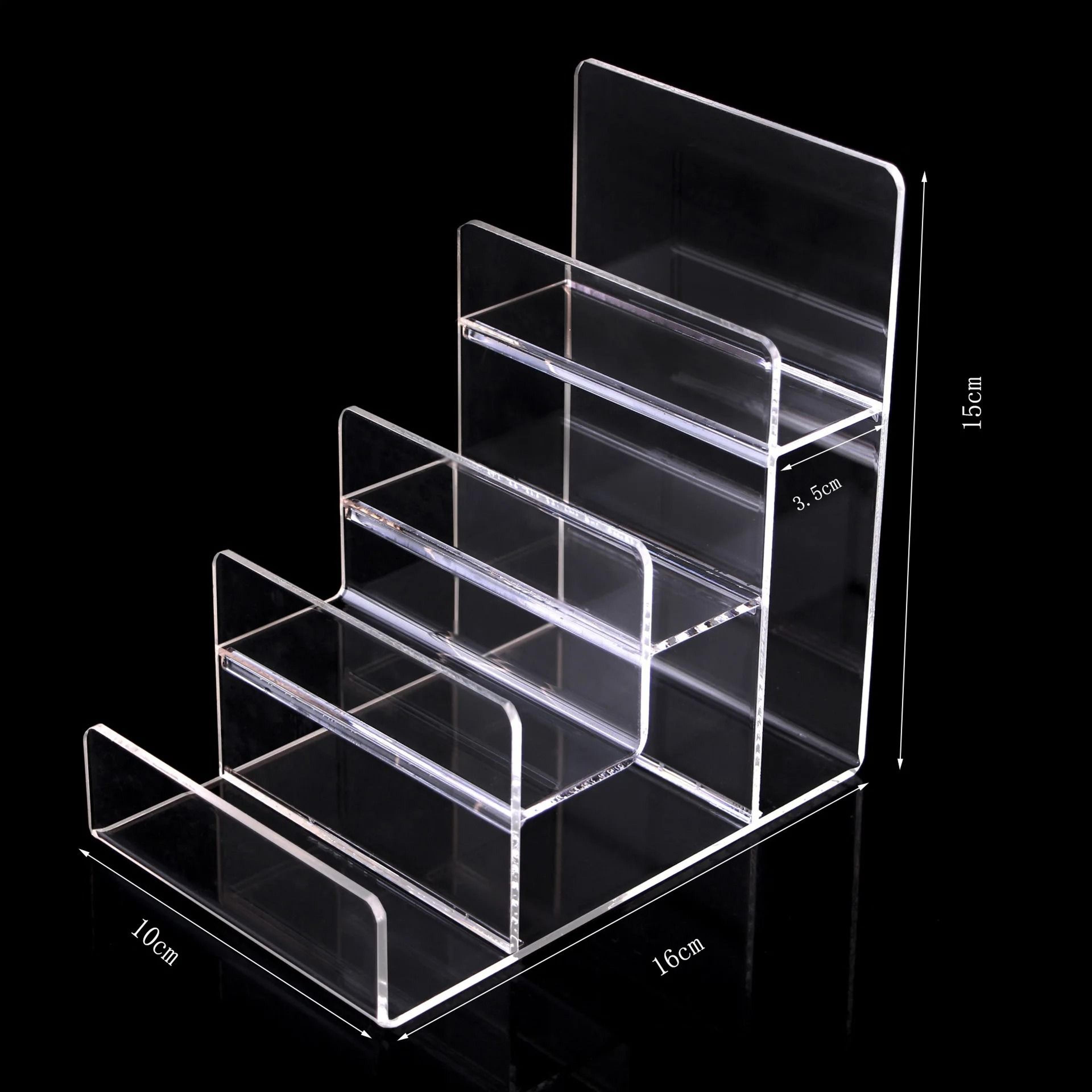 Clear Acrylic Display Risers For Handbags Jewelry Makeup And Purse Storage Rack 3