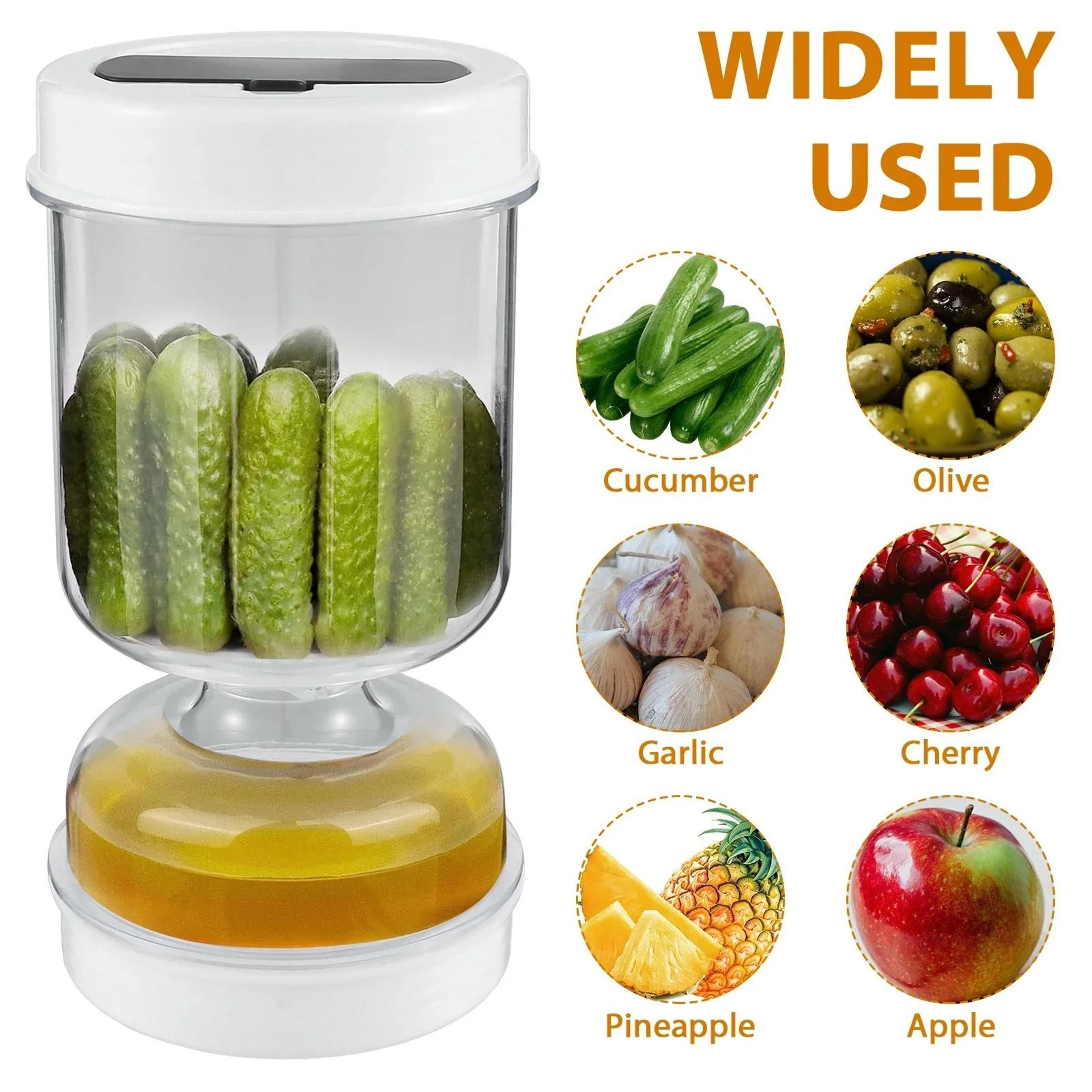Leakproof Pickle Container With Strainer Fork For Olives Airtight Food Storage Jar 2