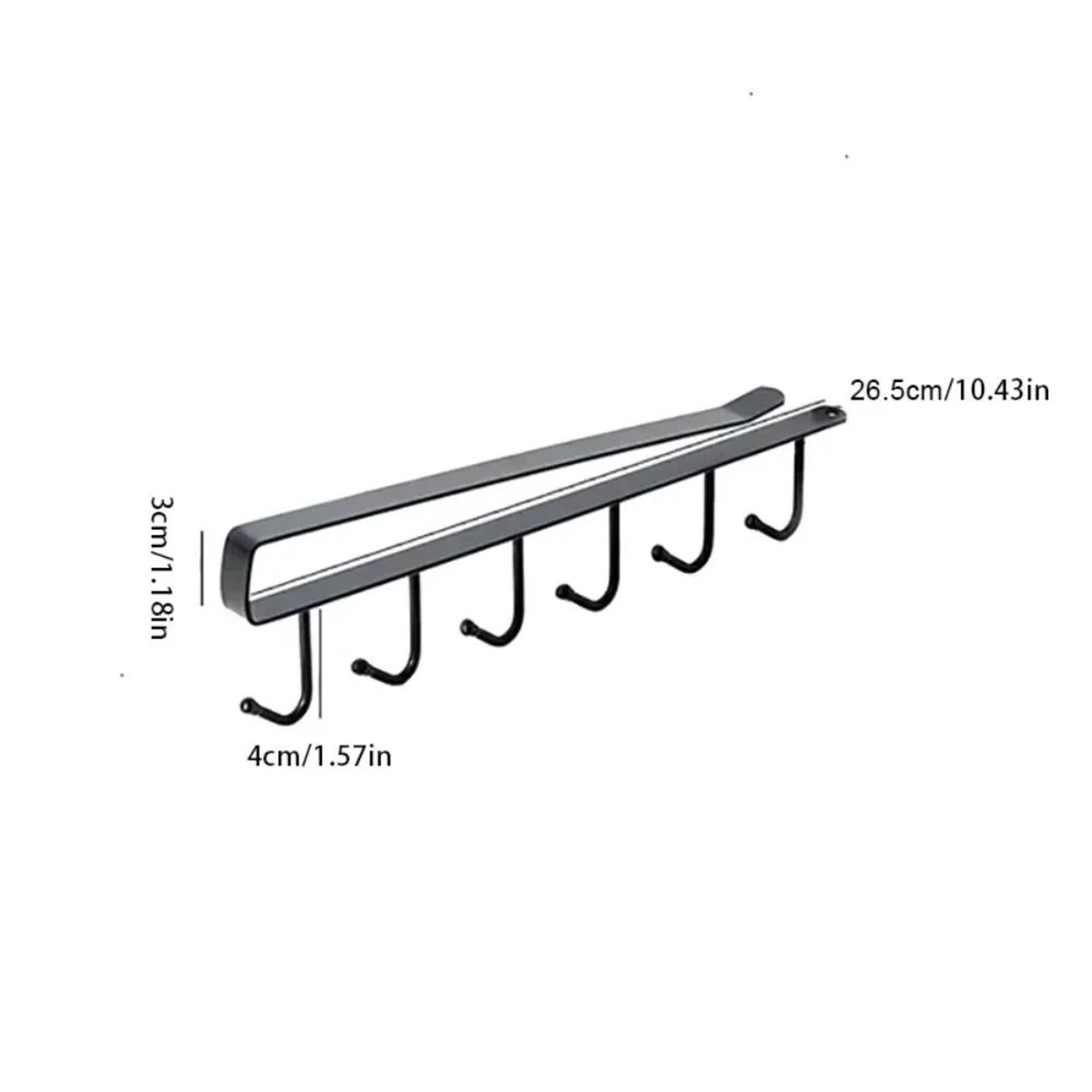 6 Hook Coffee Mug Holder And Cabinet Storage Rack 11