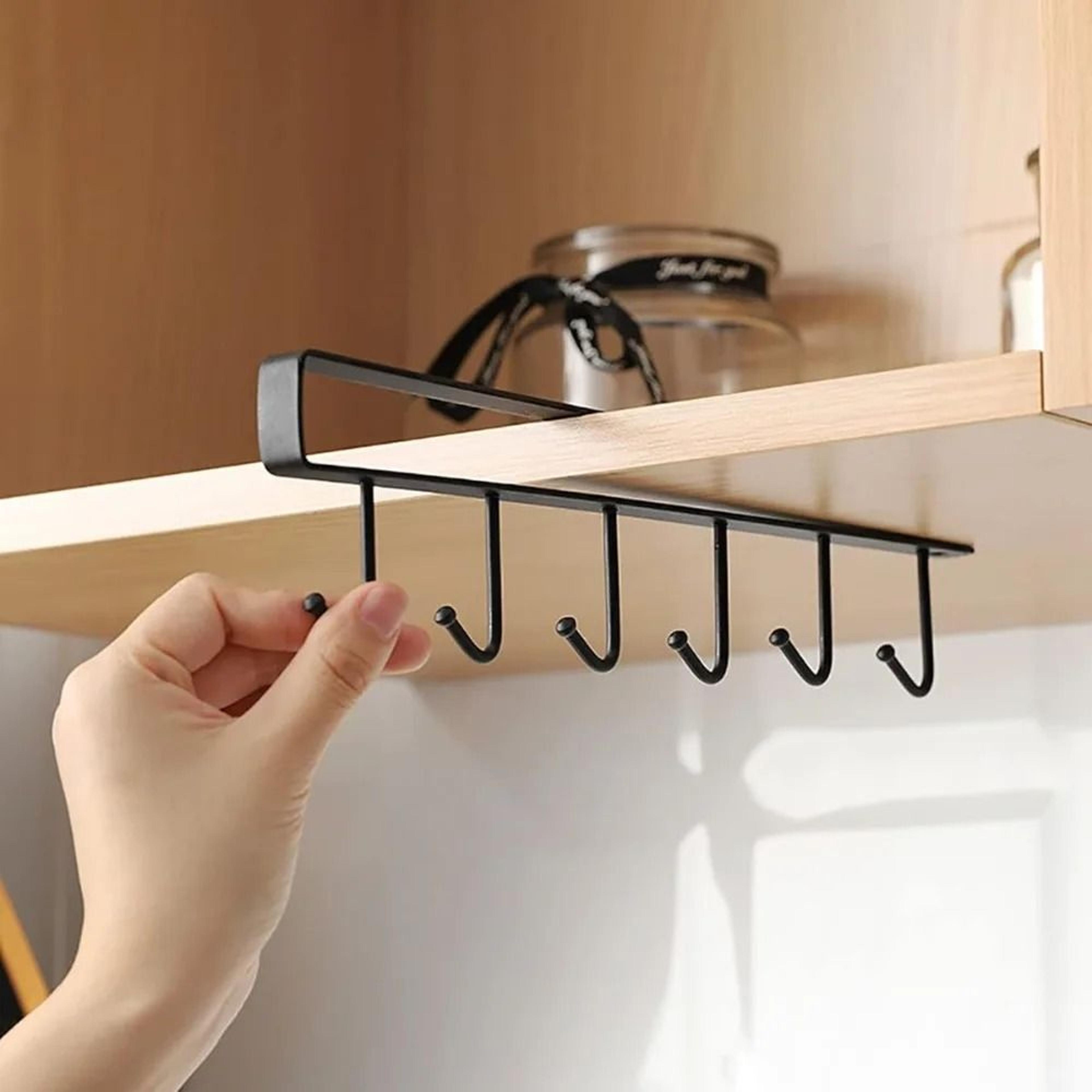 6 Hook Coffee Mug Holder And Cabinet Storage Rack 12