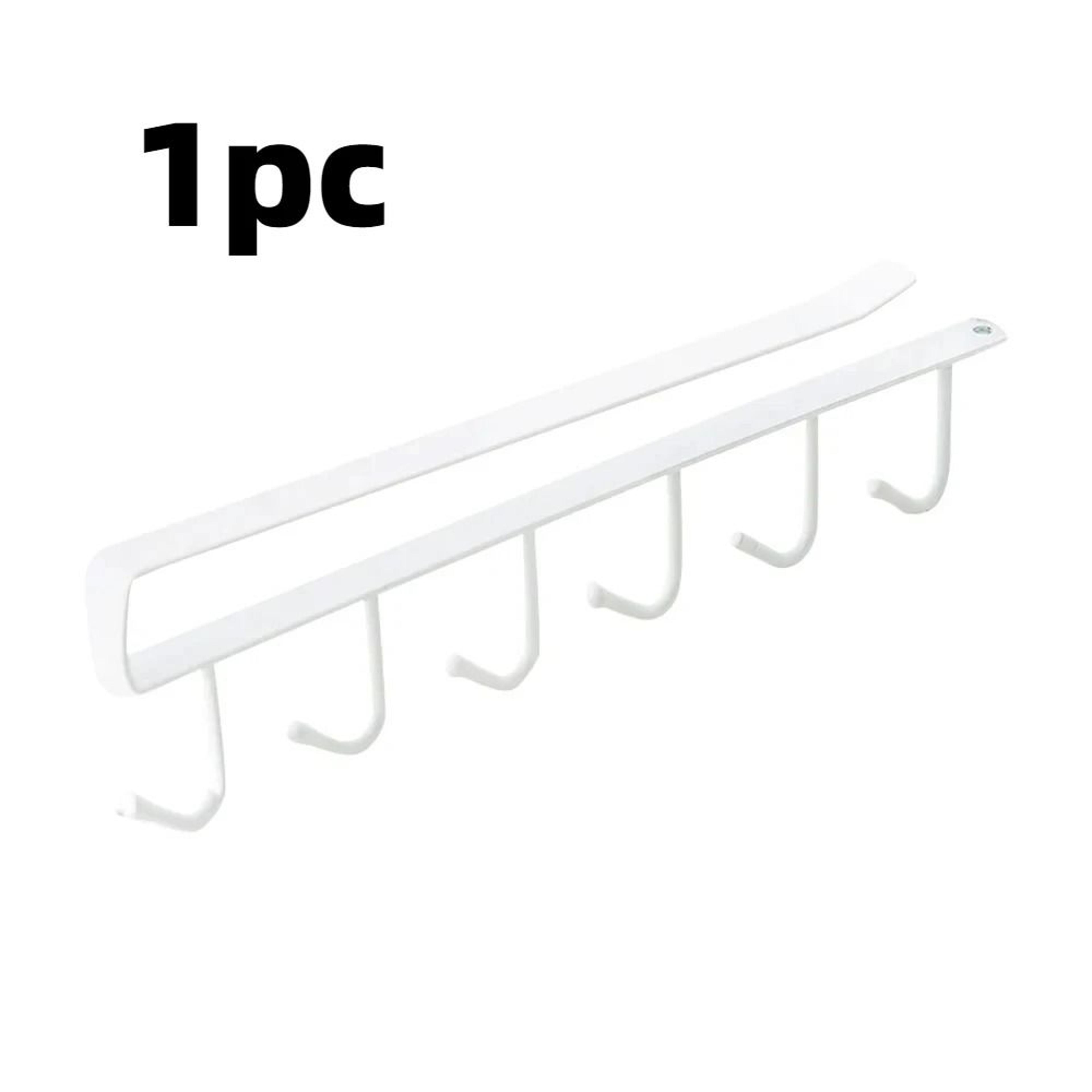 6 Hook Coffee Mug Holder And Cabinet Storage Rack 2