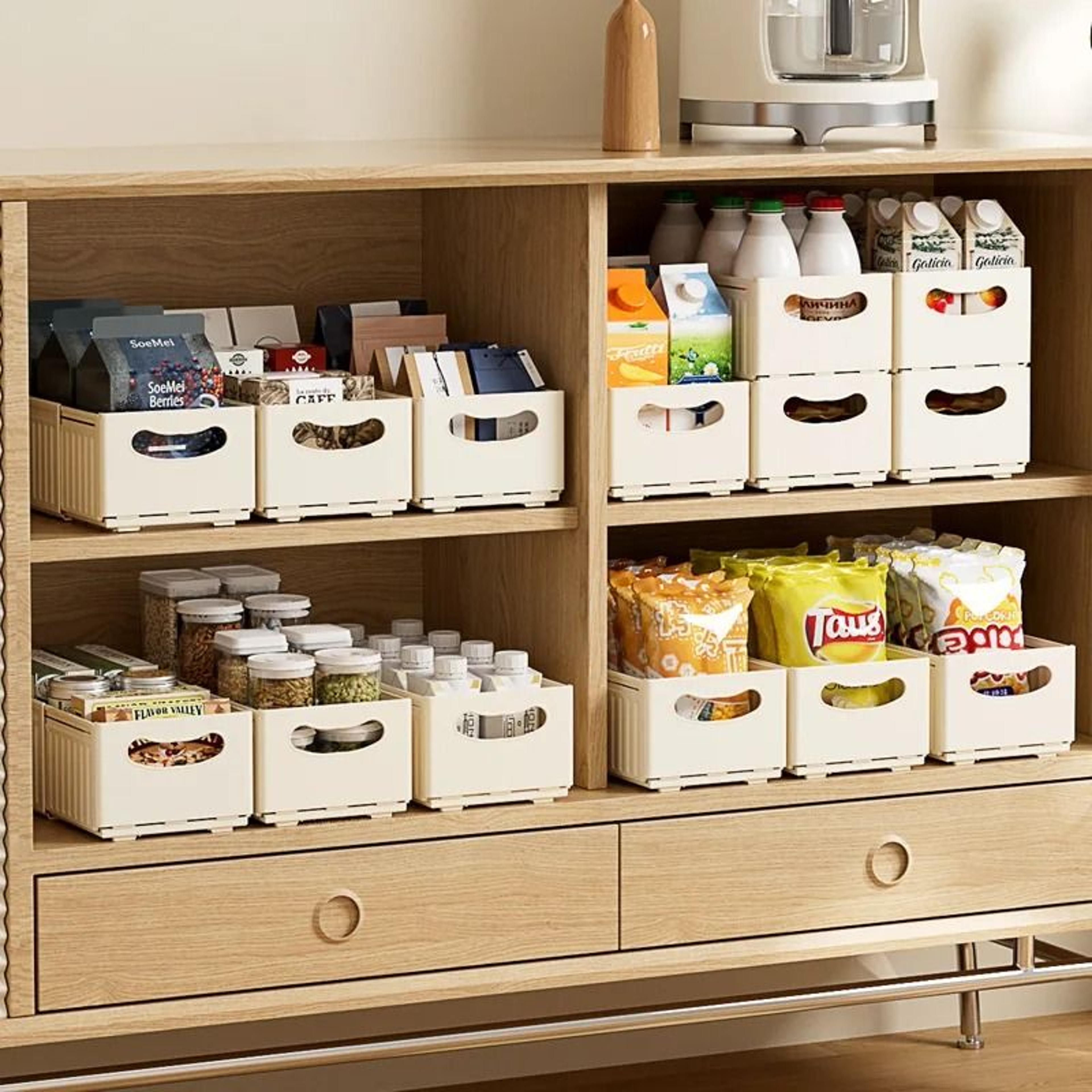 retractable kitchen storage basket for cabinet fridge and snacks
