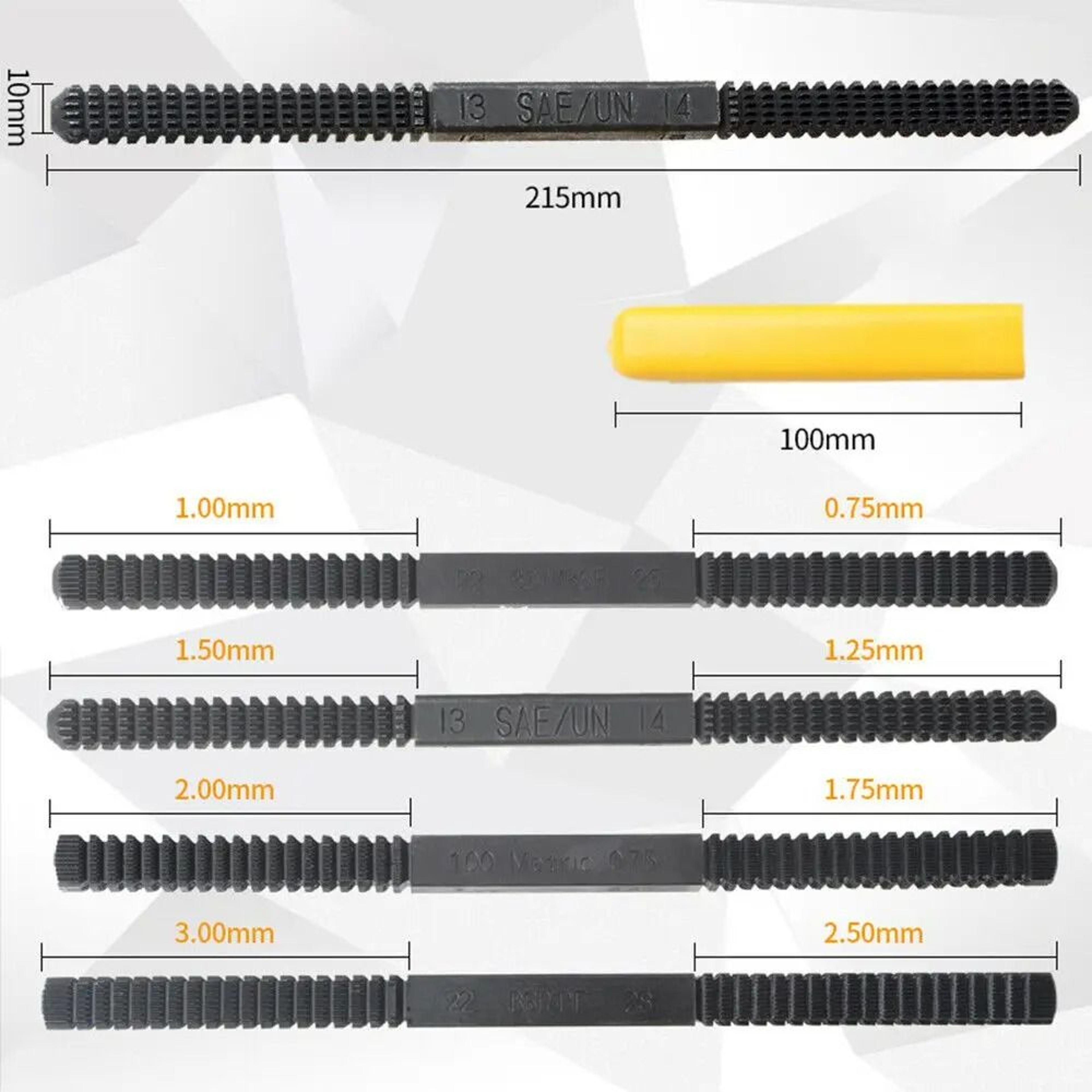 Metric Thread Repair File For Damaged Bolt Restoration 5
