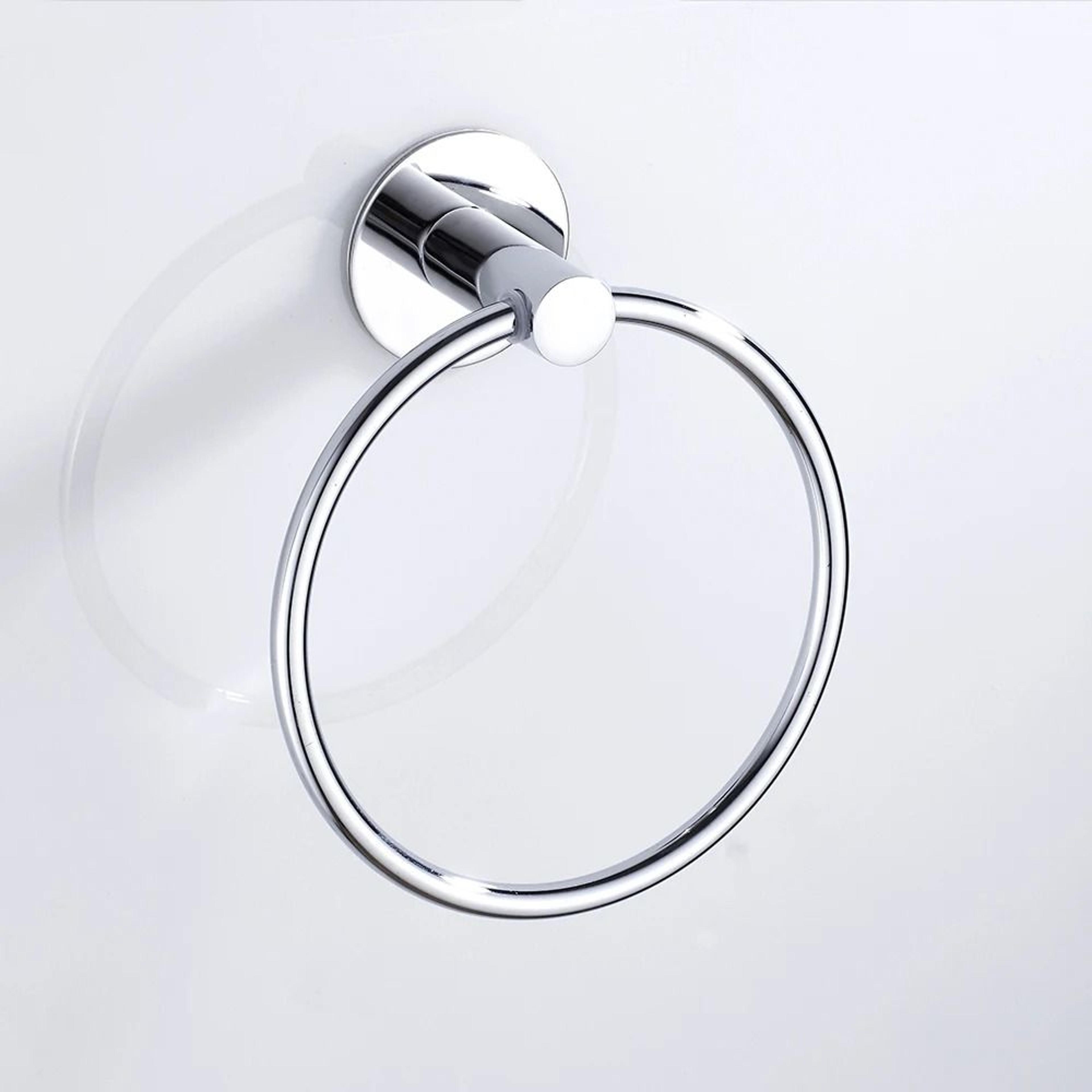 self adhesive stainless steel towel ring for bathroom