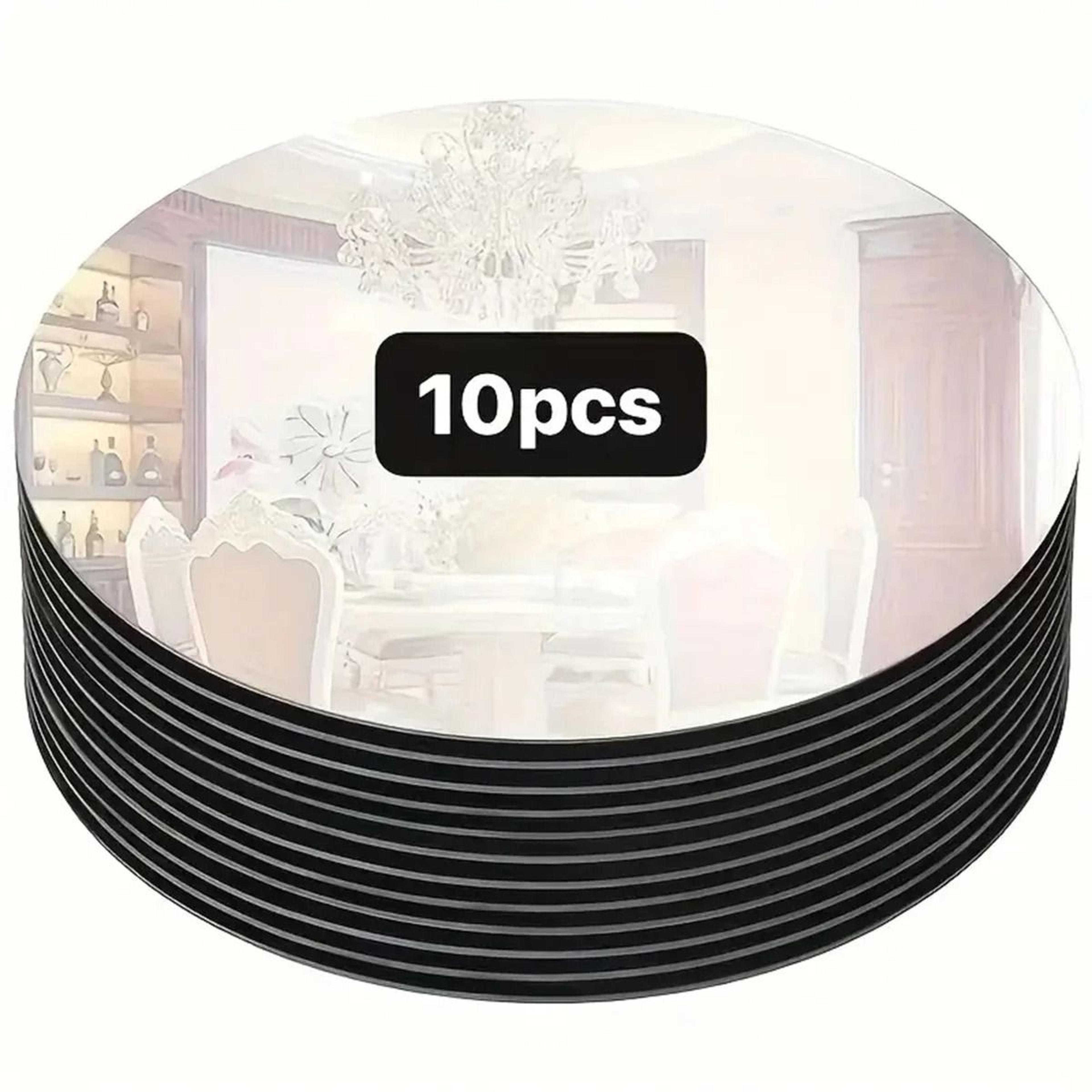 acrylic round mirror plate set for wedding table centerpieces