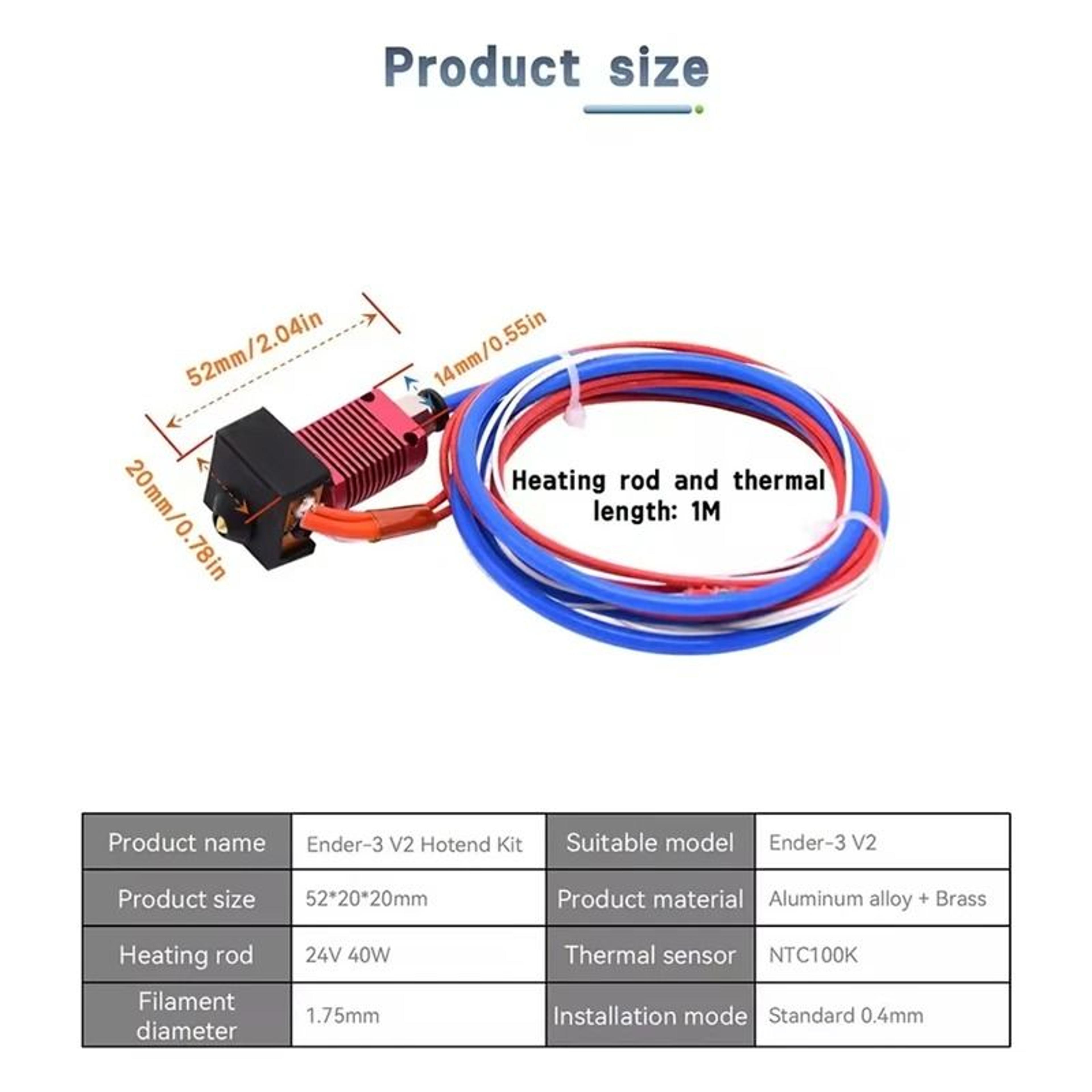 Assembled Ender 3 Hotend Kit For 3D Printer Repair 5