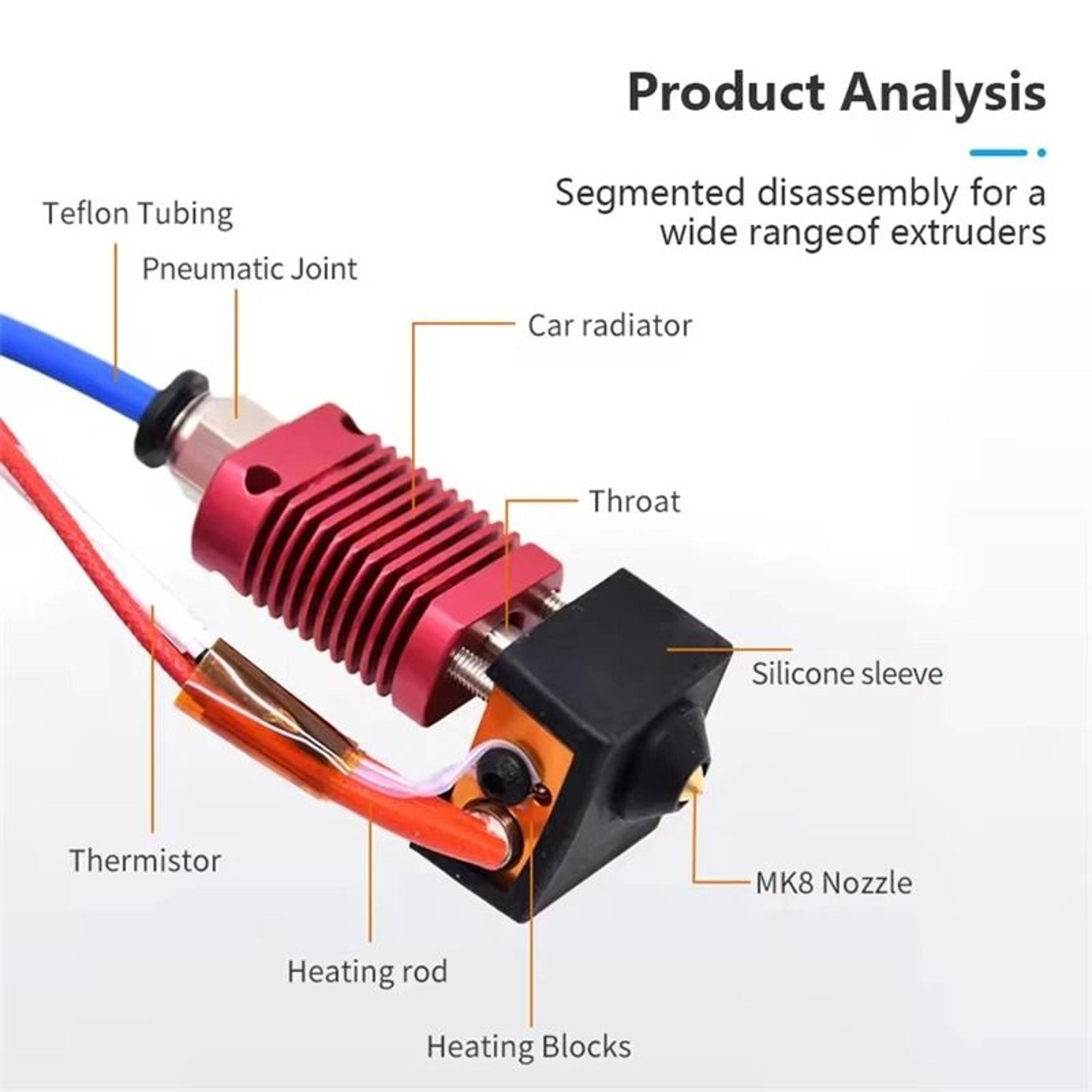 Assembled Ender 3 Hotend Kit For 3D Printer Repair 8