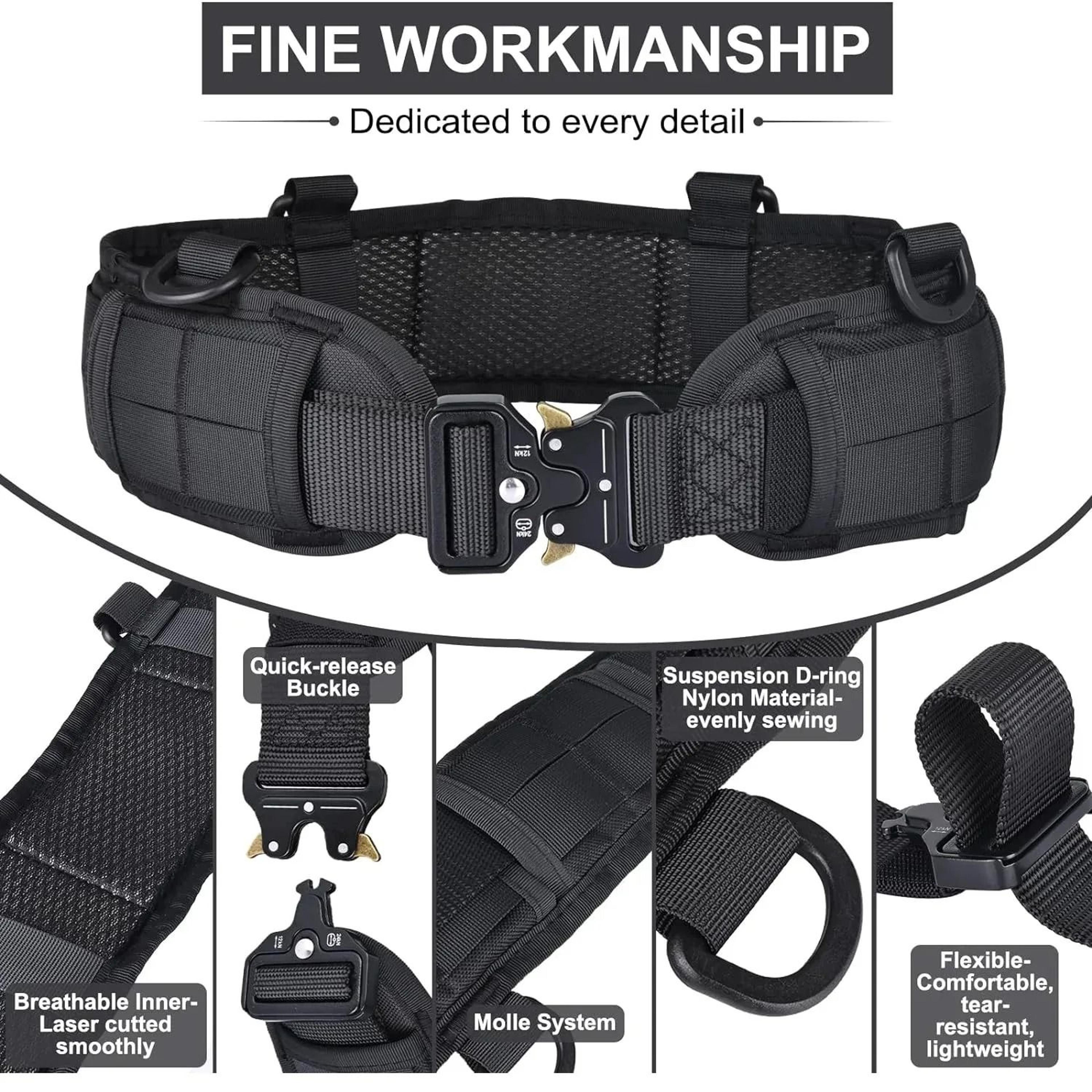 Adjustable Padded Utility Waist Belt With Quick Release Buckle 6