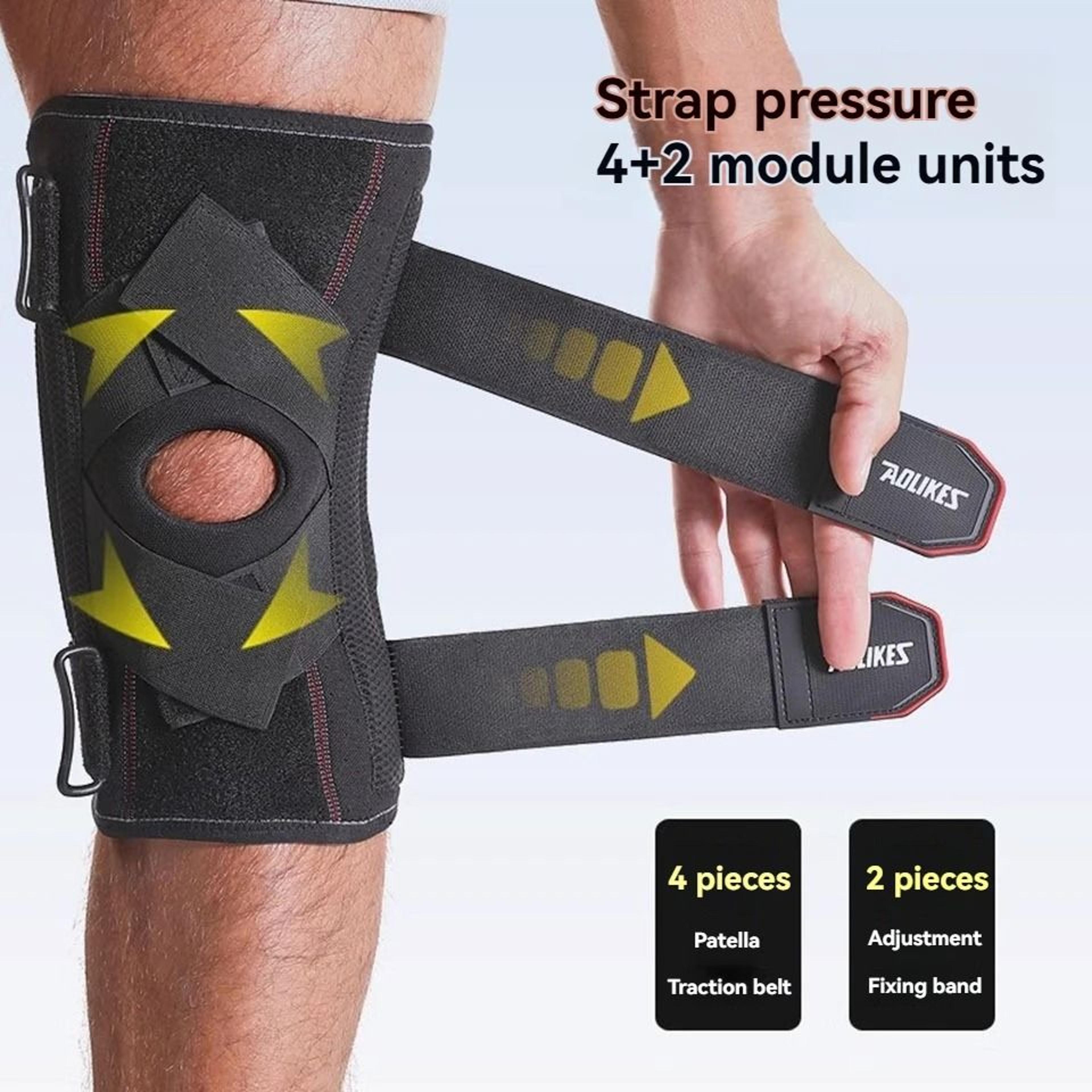AOLIKES Non Slip Compression Knee Sleeve With Shock Absorbing Pad For Sports And Work 3