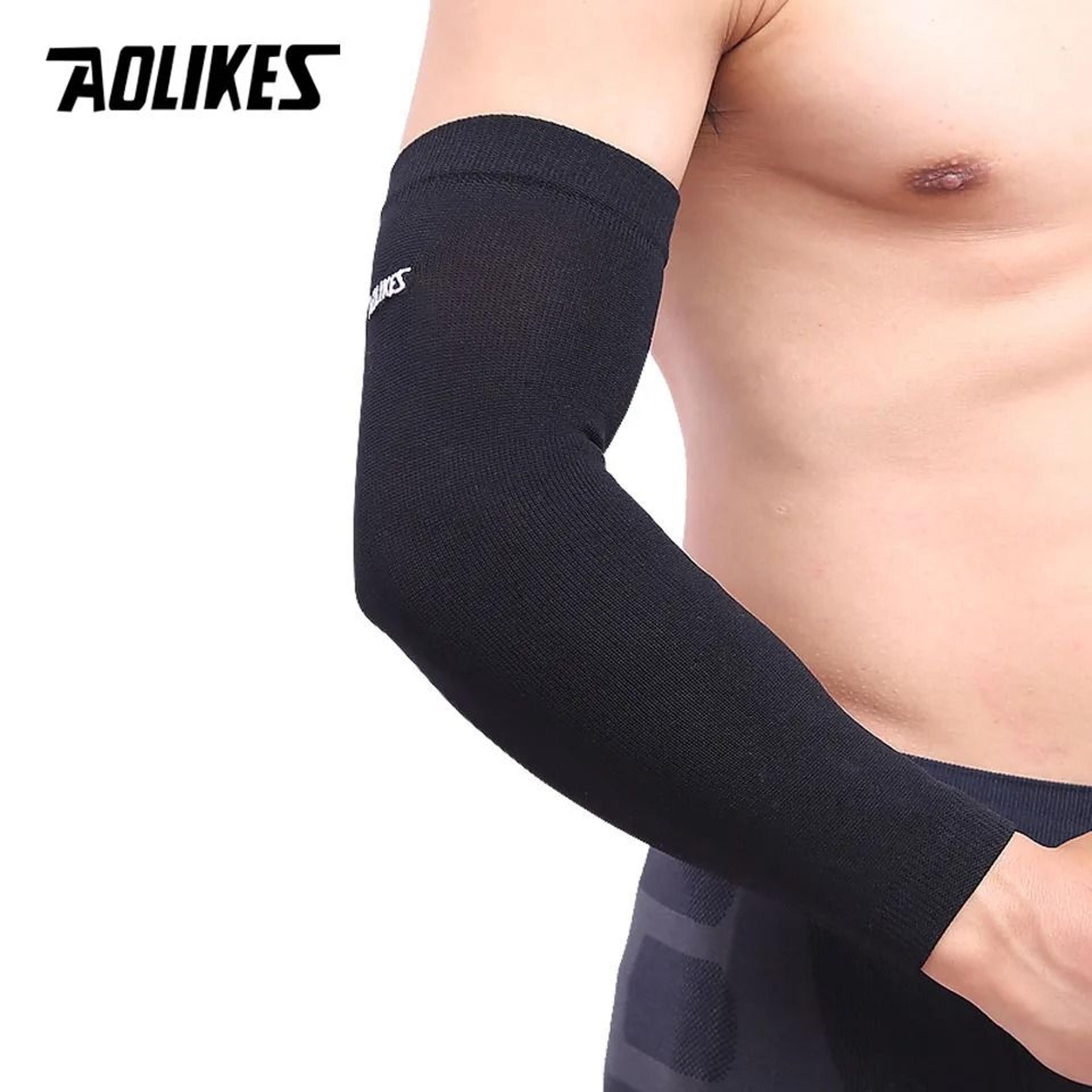 AOLIKES Elastic Compression Arm Sleeve For Basketball Tennis Volleyball And Outdoor Sports 1
