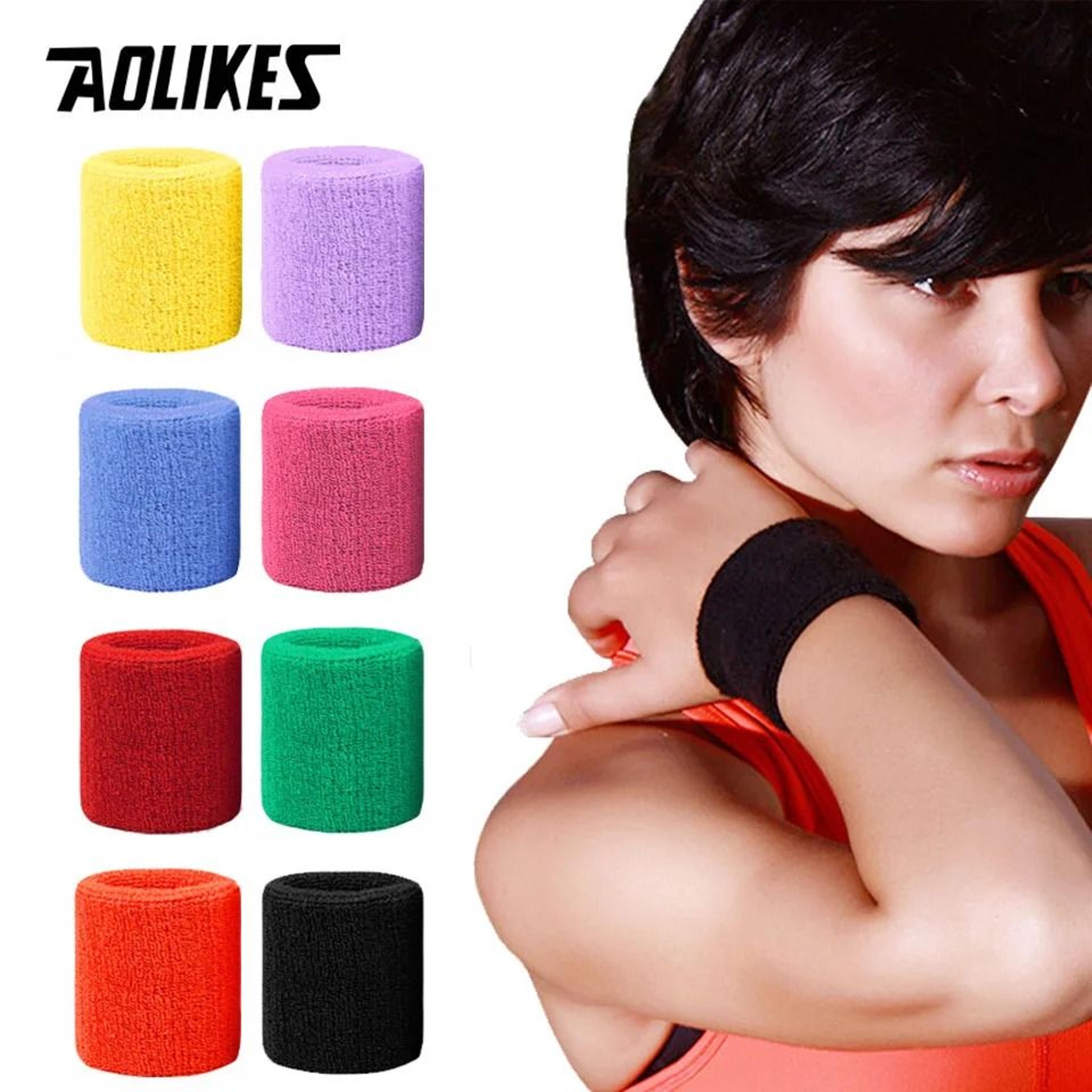 AOLIKES Absorbent Sports Wristband For Tennis Basketball Volleyball Gym And Fitness Training 13