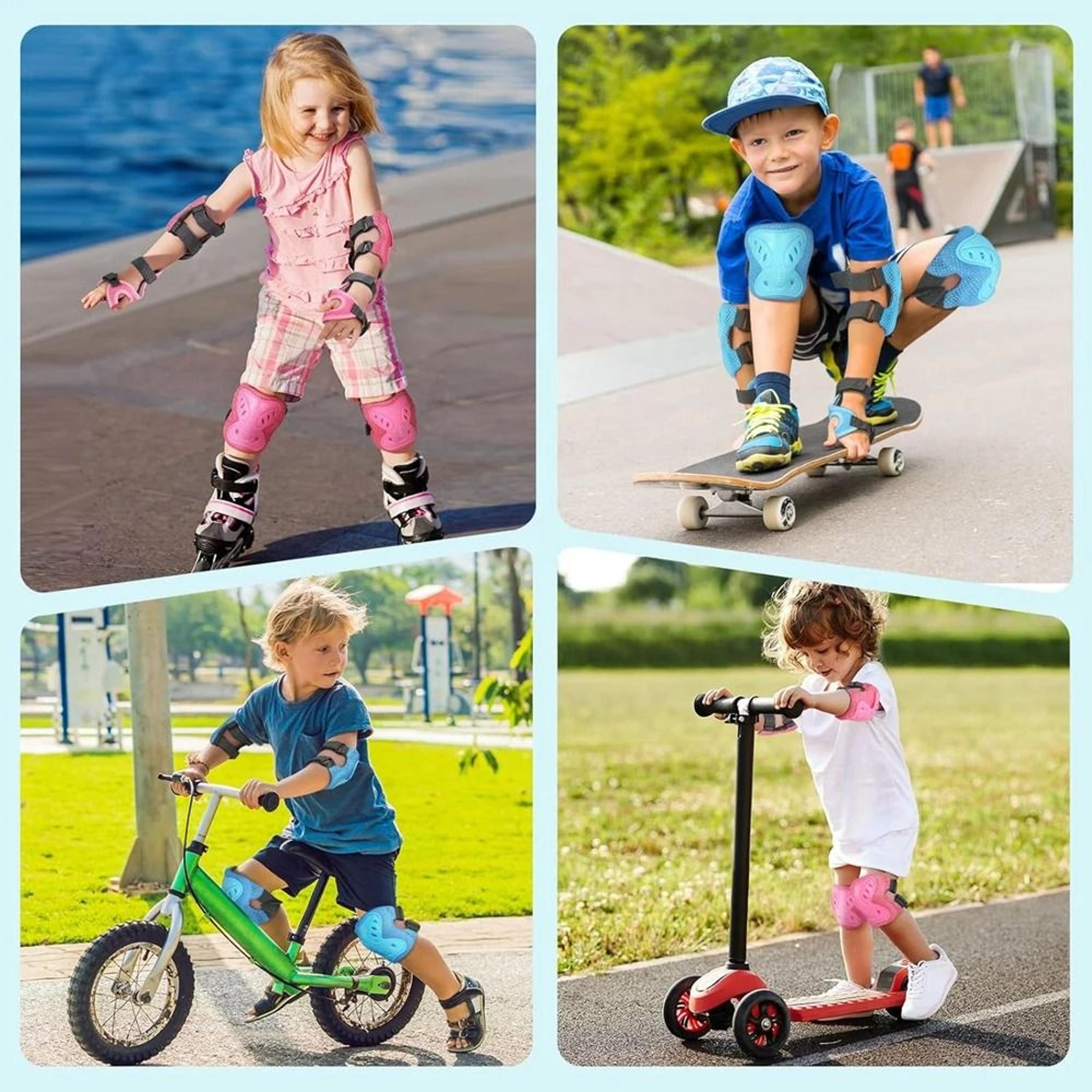 Kids 6 Piece Knee Elbow And Wrist Guard Set 7
