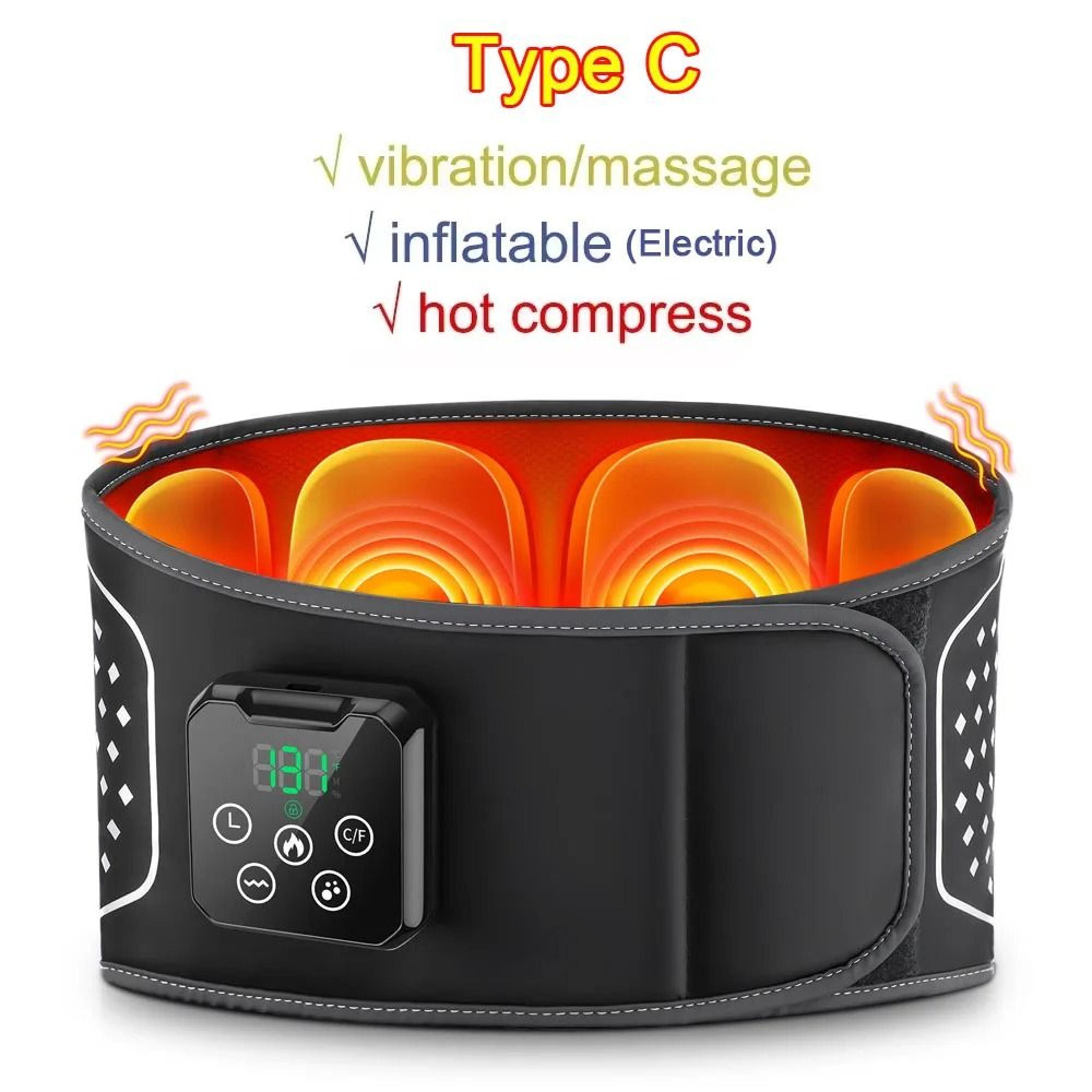 Inflatable Heated Lumbar Support Belt With Vibration Massage 4