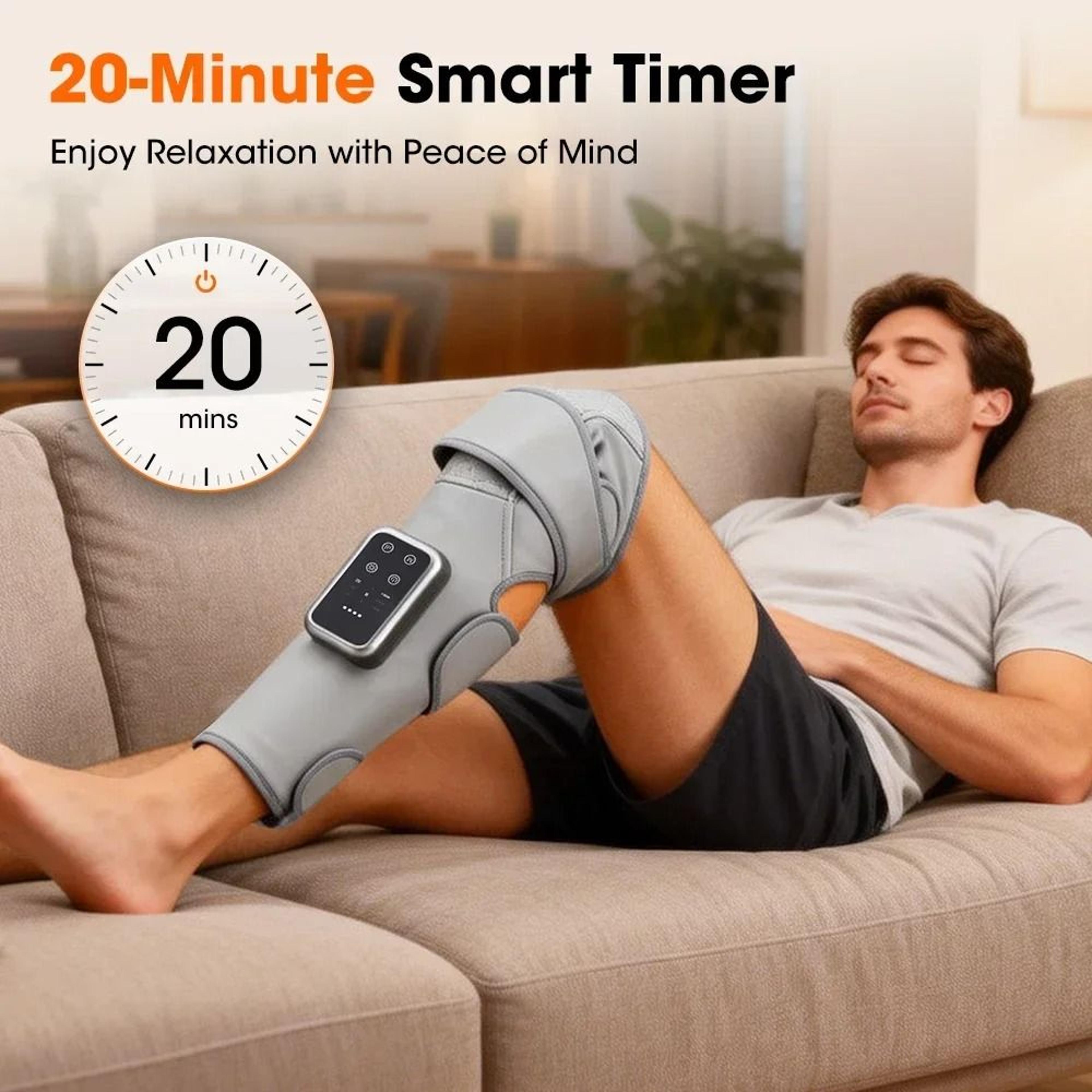 Full Leg And Knee Air Compression Massager With Heat 3