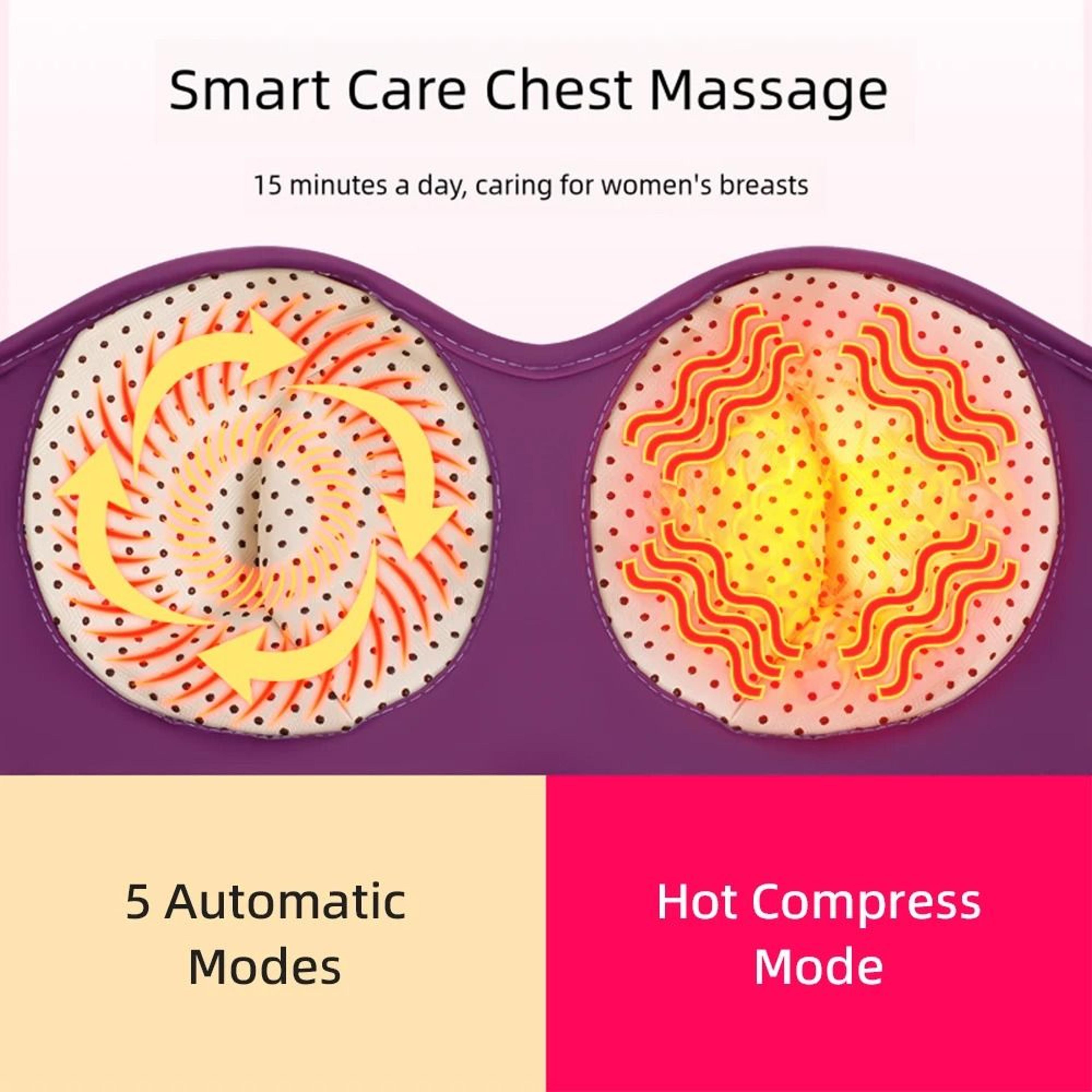 3 Speed Heated Vibration Breast Massage Bra 6