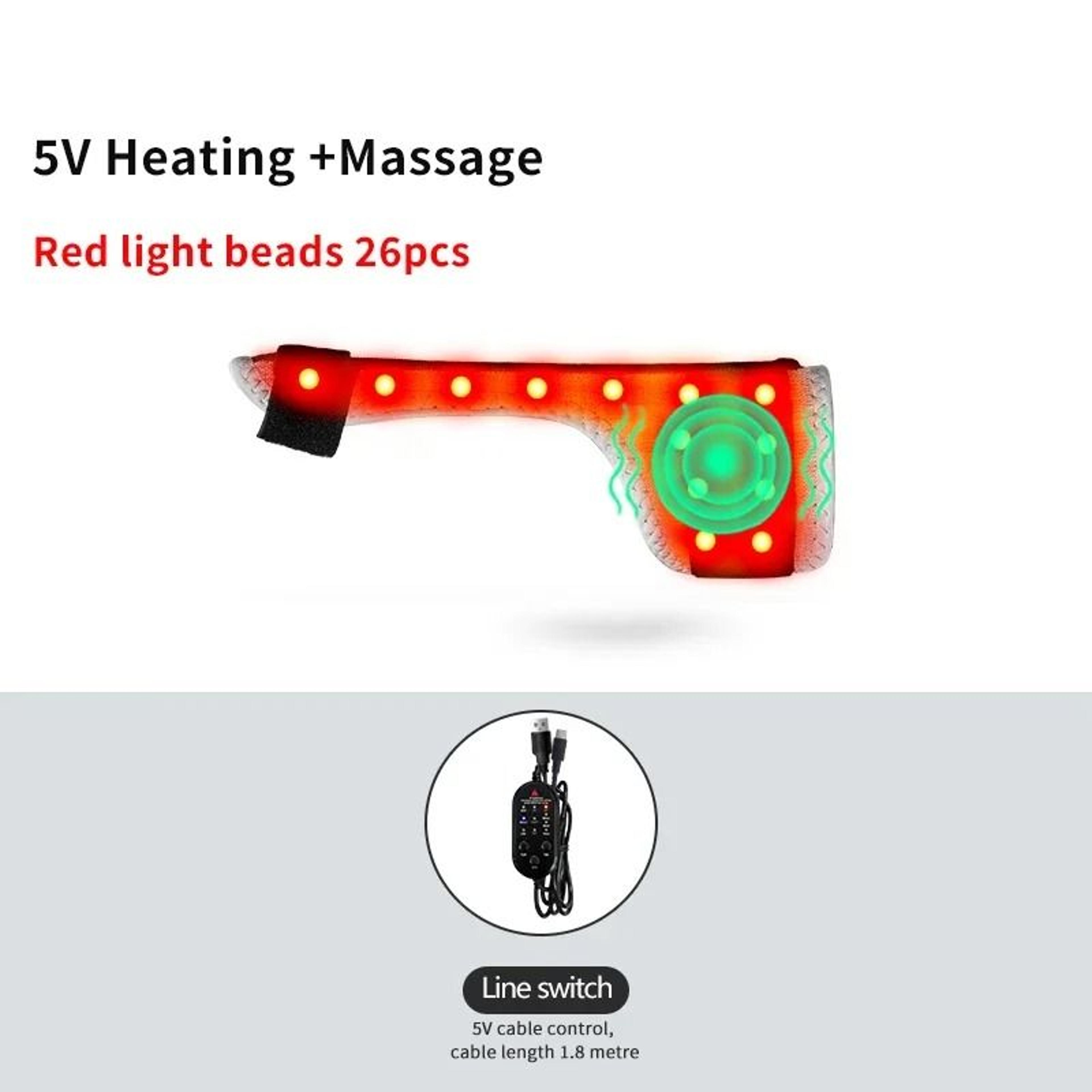 Red Light Heated Finger And Wrist Massage Support Brace 2