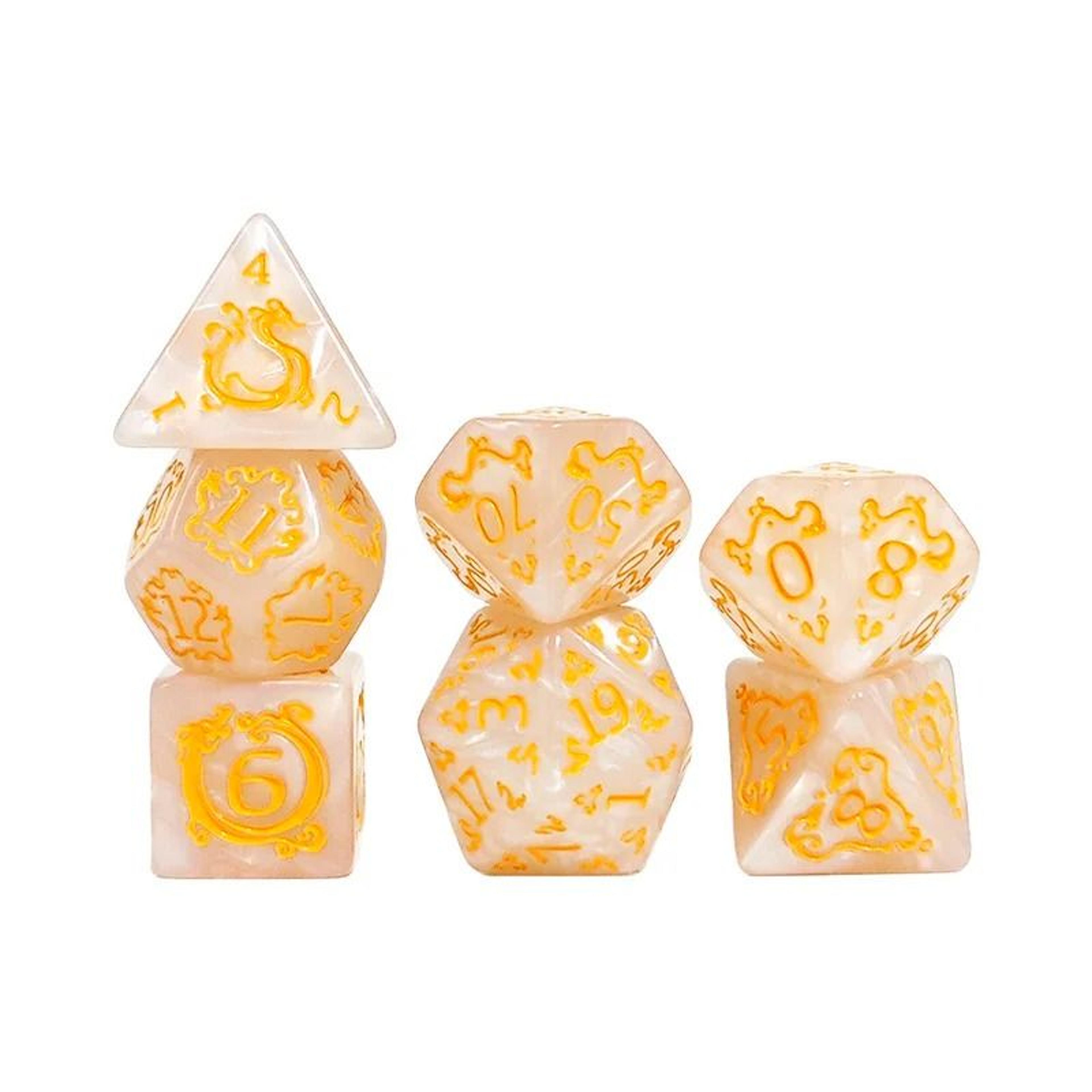 Dragon Pattern Polyhedral Dice Set For Tabletop RPG Games 5