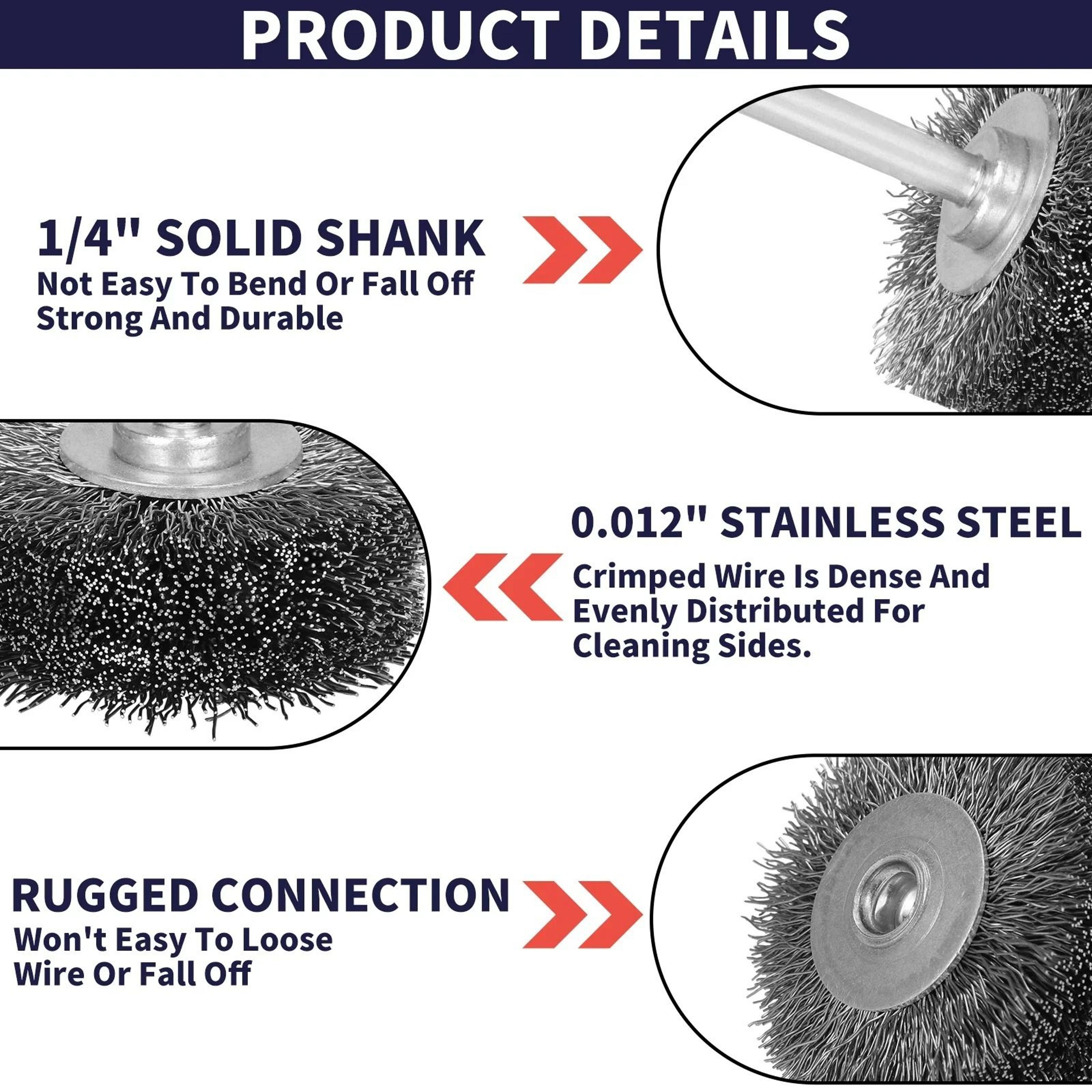 Heavy Duty 50mm Wire Brush Wheel For Rust Removal 3