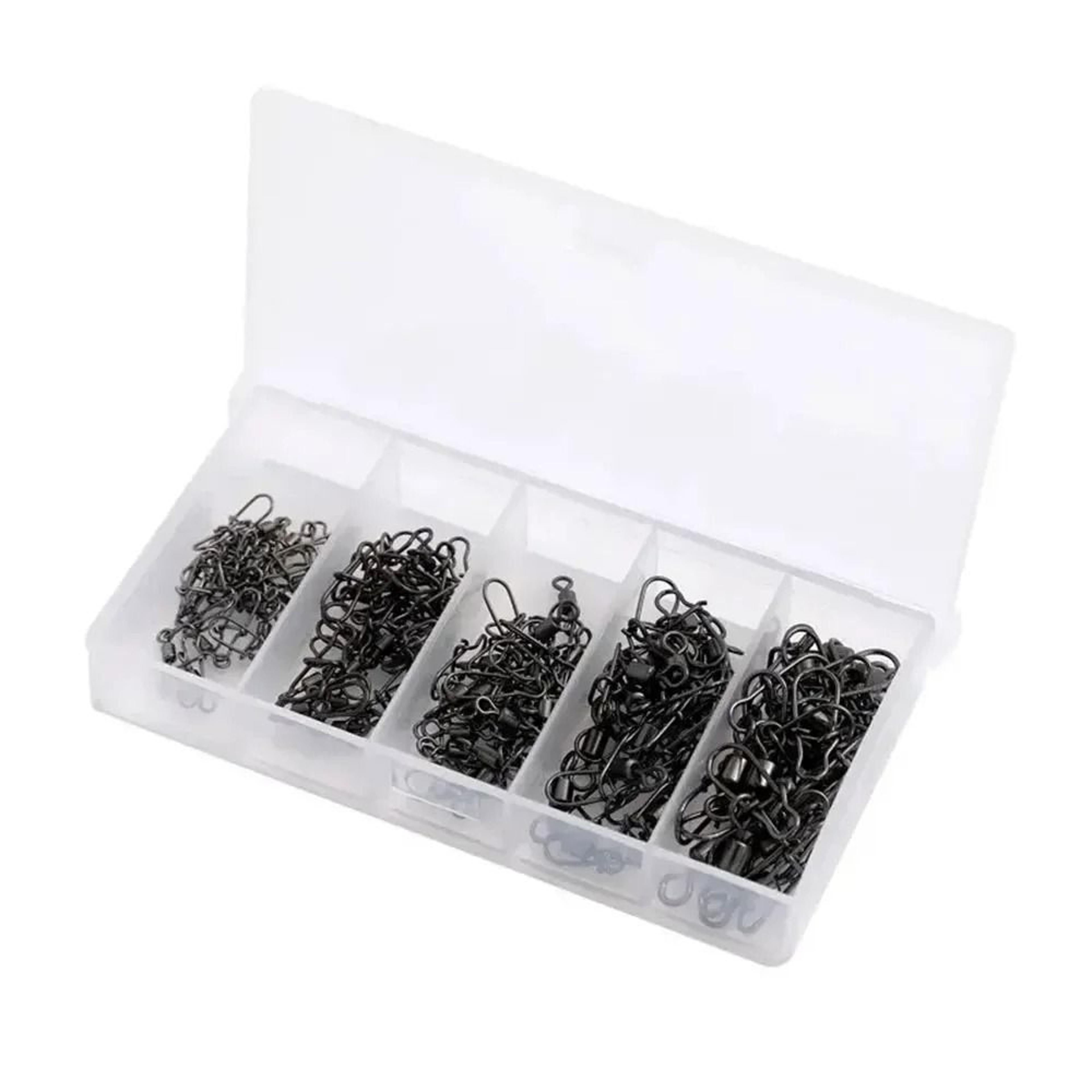 SmoothSpin Stainless Steel Fishing Swivel Snap Set 1