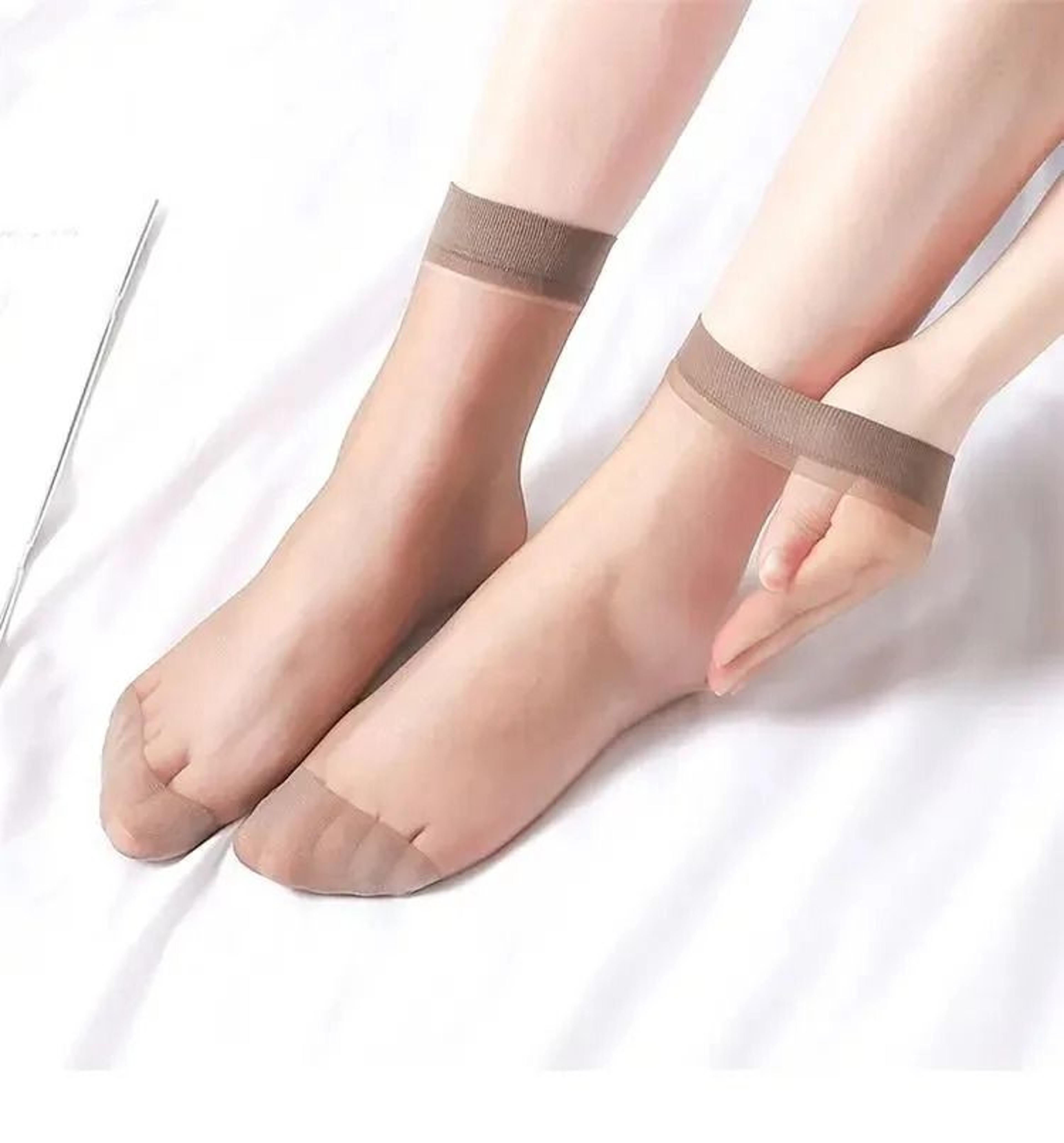Ultrathin Transparent Nylon Ankle Socks For Women Summer Multipack 5