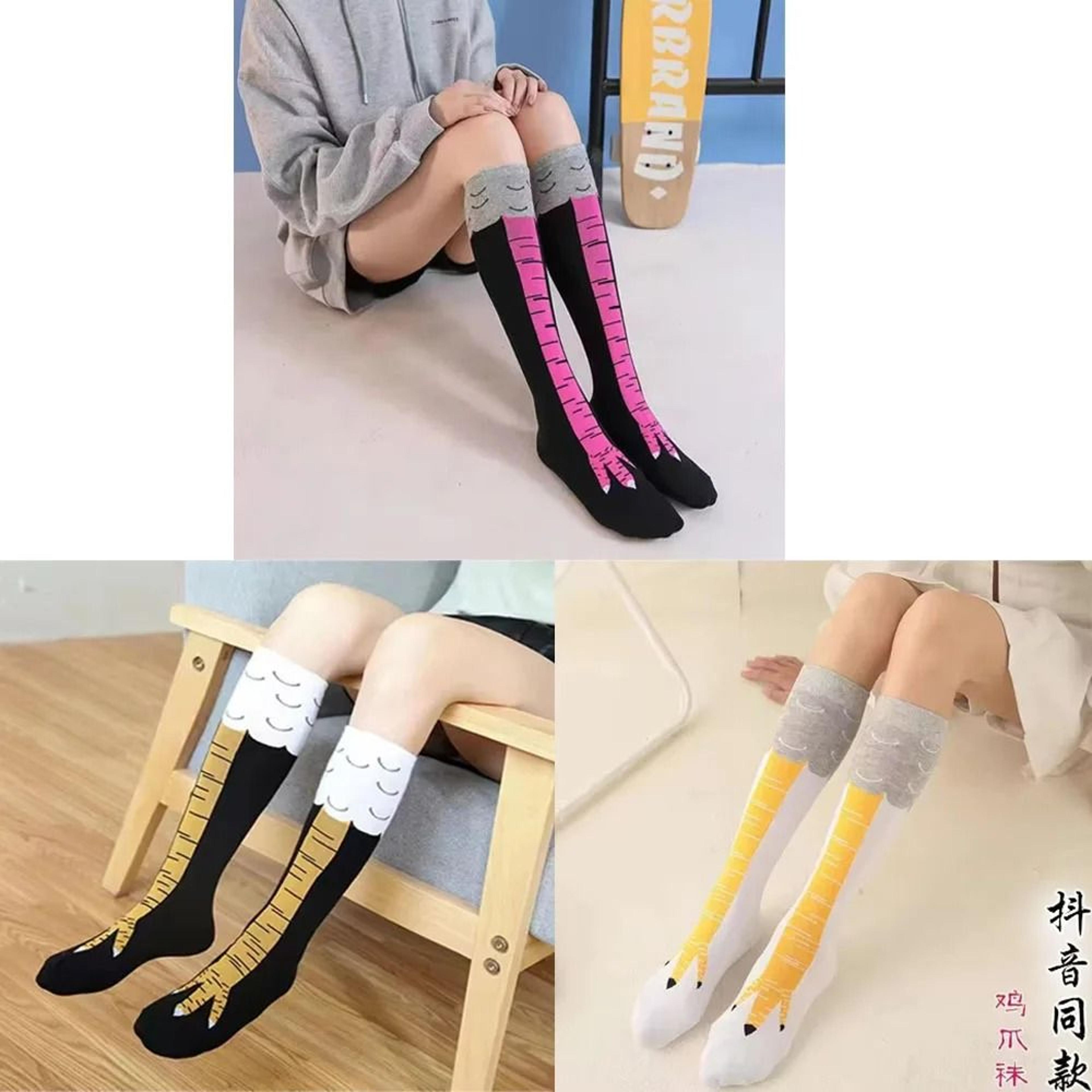 Funny Chicken Leg Over Knee Novelty Socks 11