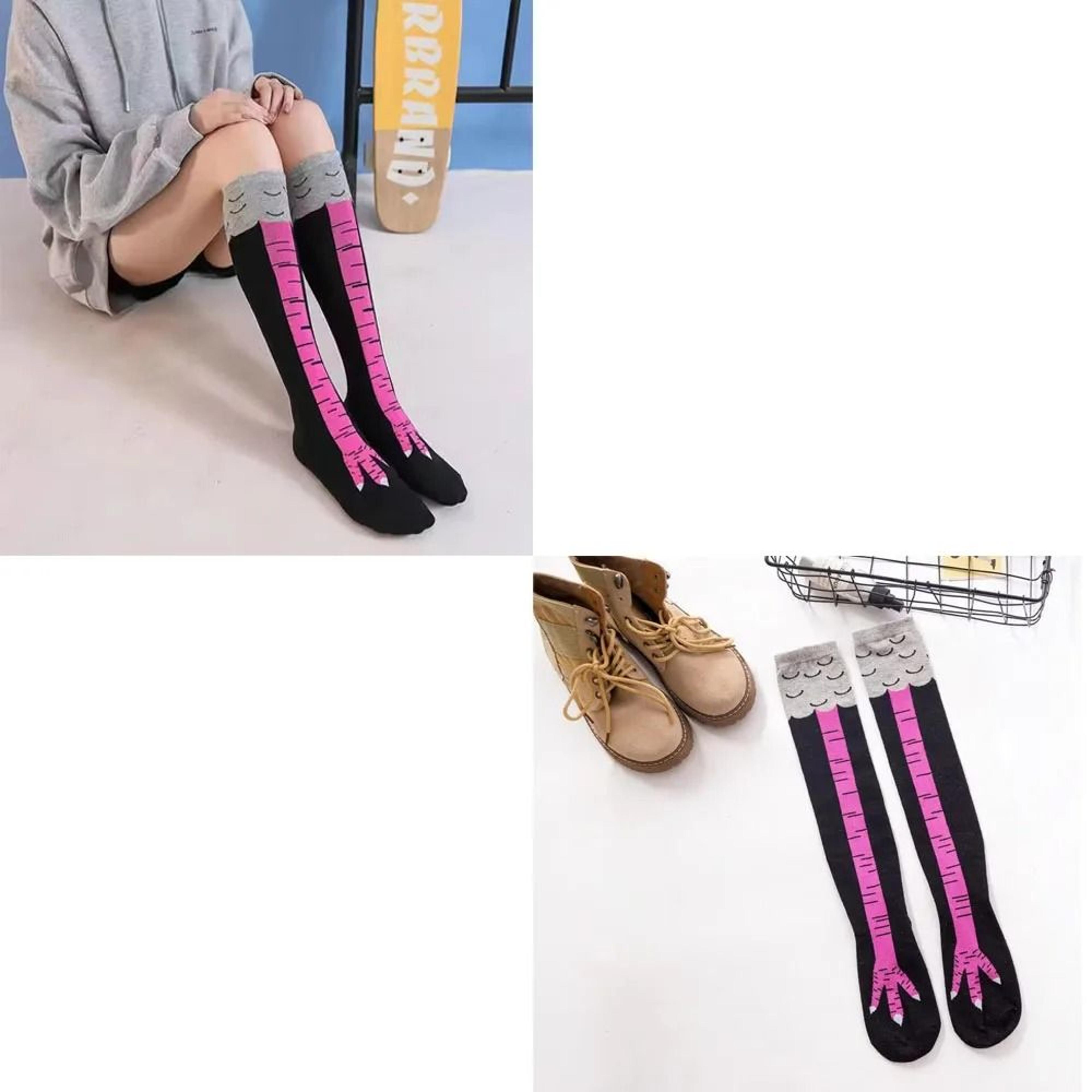 Funny Chicken Leg Over Knee Novelty Socks 7