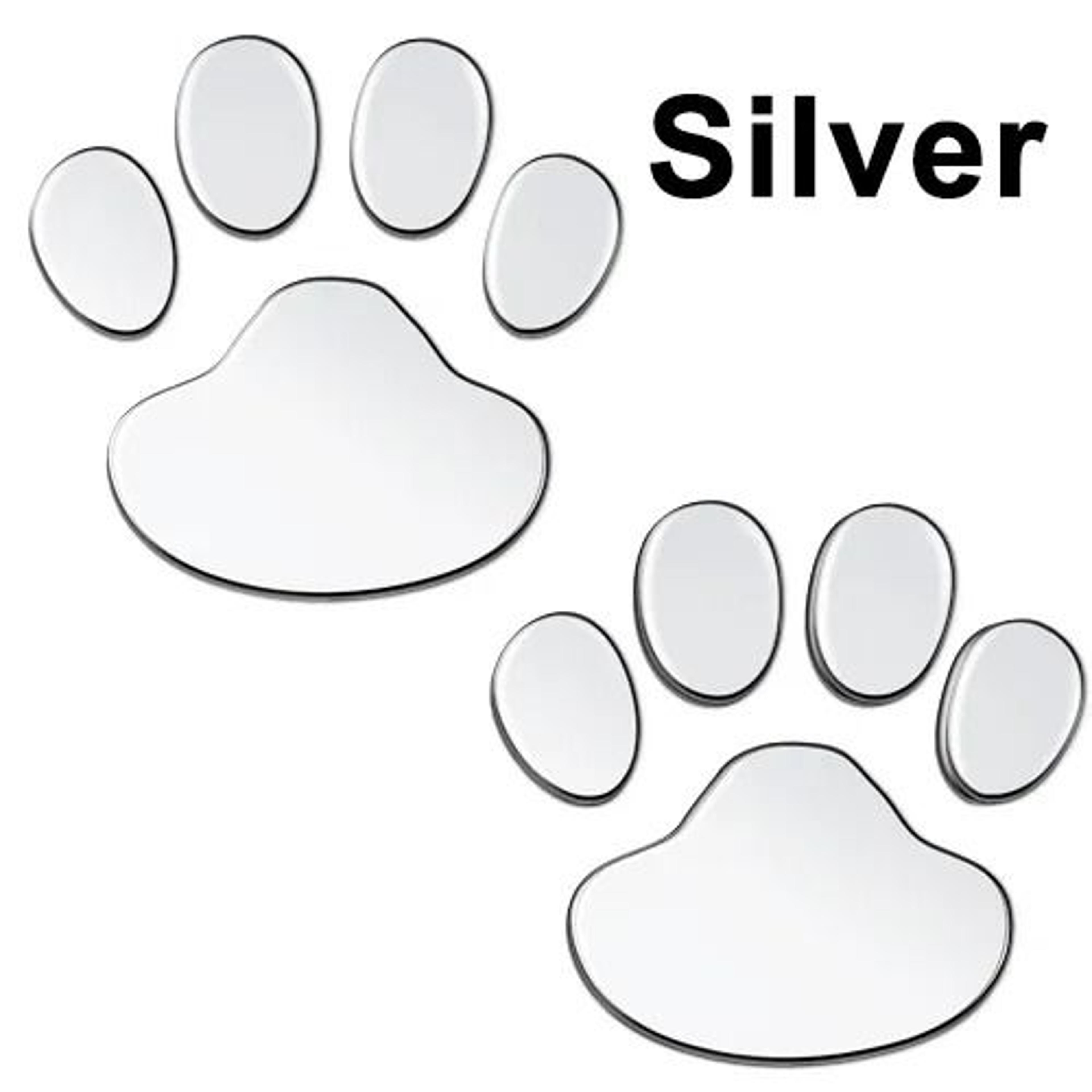 Raised 3D Paw Print Car Stickers For Animal Lovers And Pet Owners 3