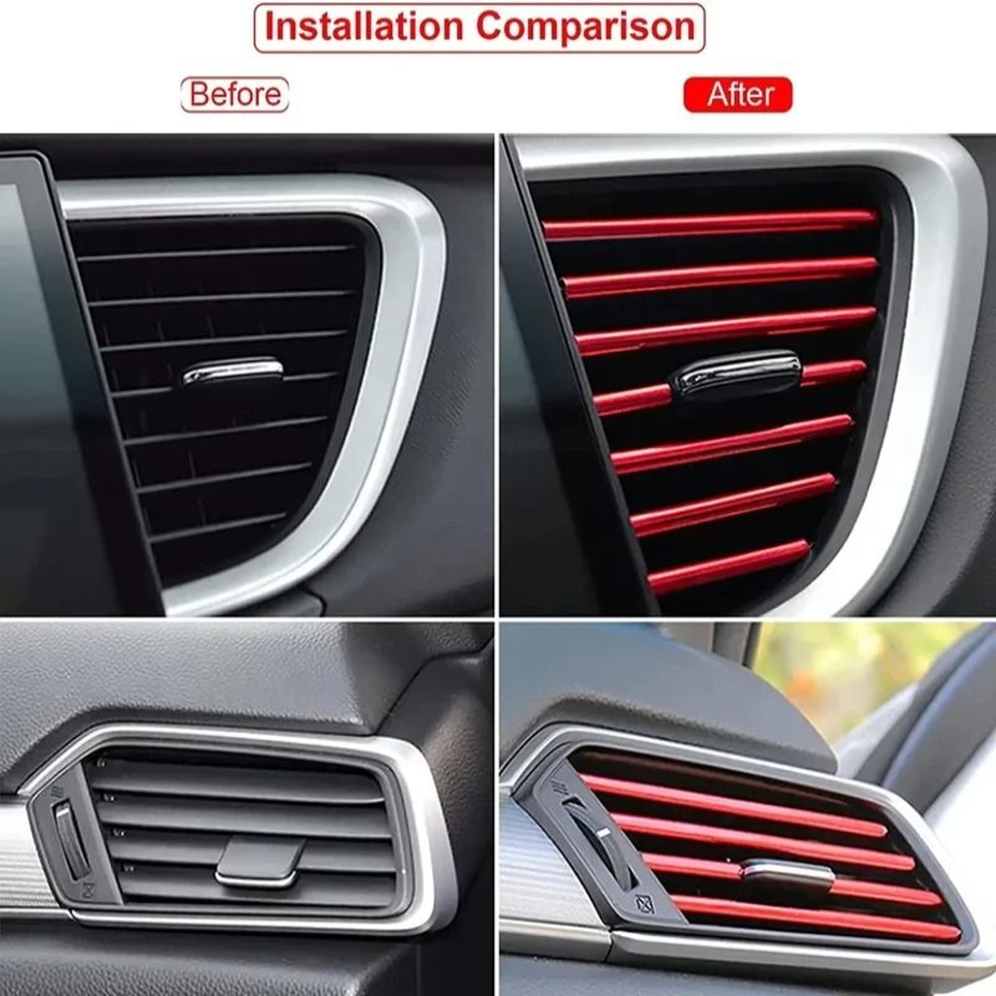 Universal U Shaped Car Air Vent Decorative Trim Strips For Stylish Interiors 16