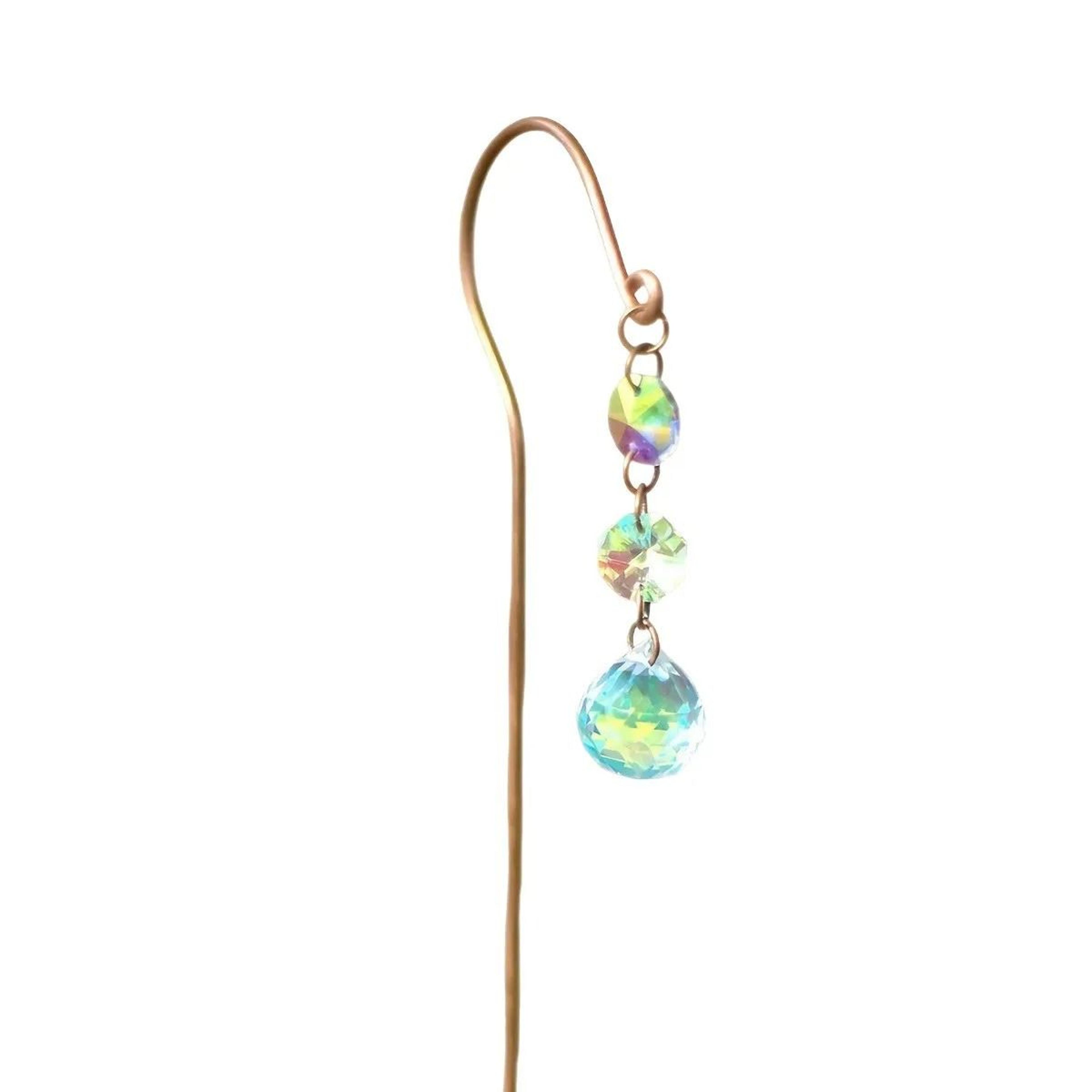 Crystal Ball Flower Pot Hanging Suncatcher For Indoor Outdoor Garden Lawn Decoration 1