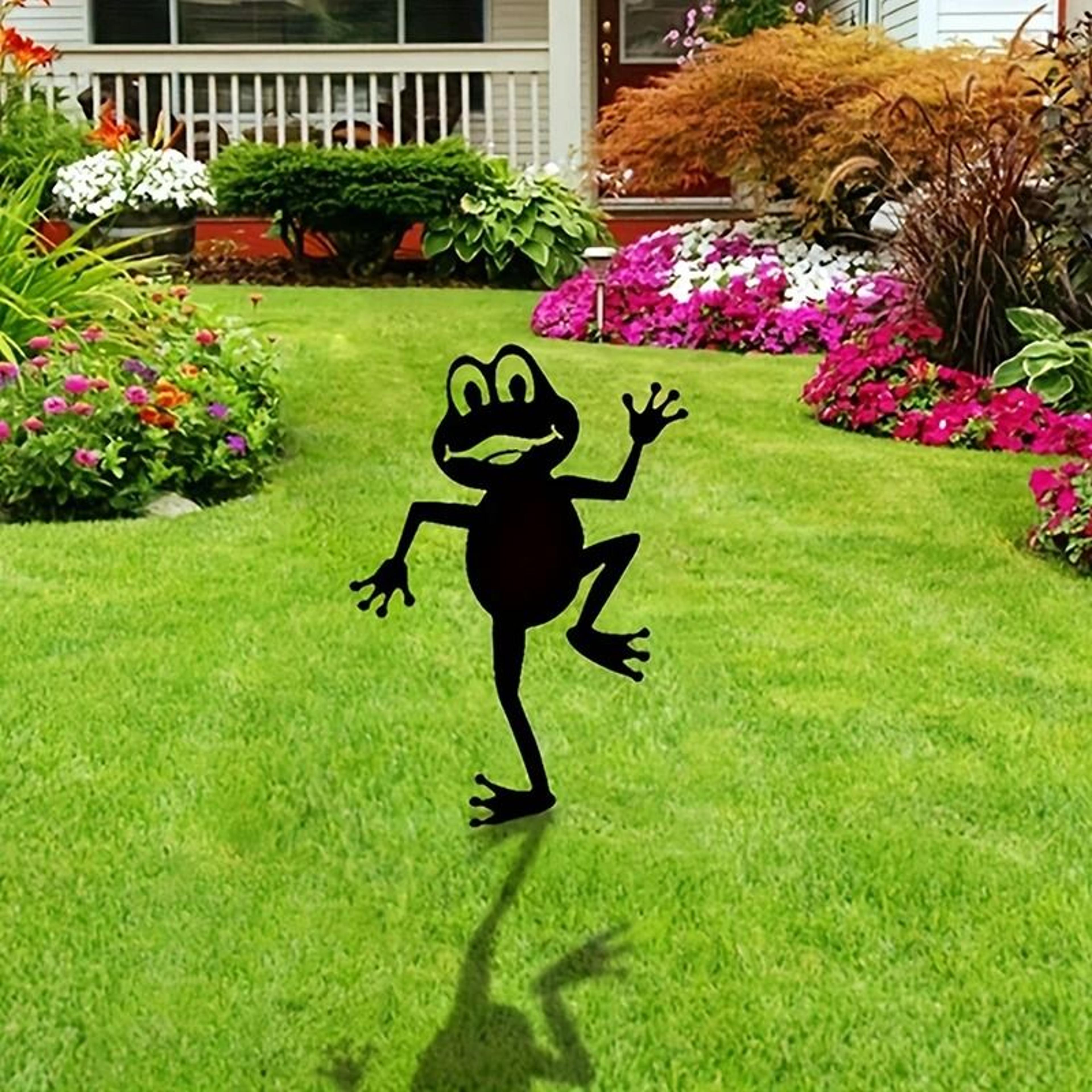 Rustic Iron Frog Garden Stake For Vintage Outdoor Yard And Lawn Decor 5