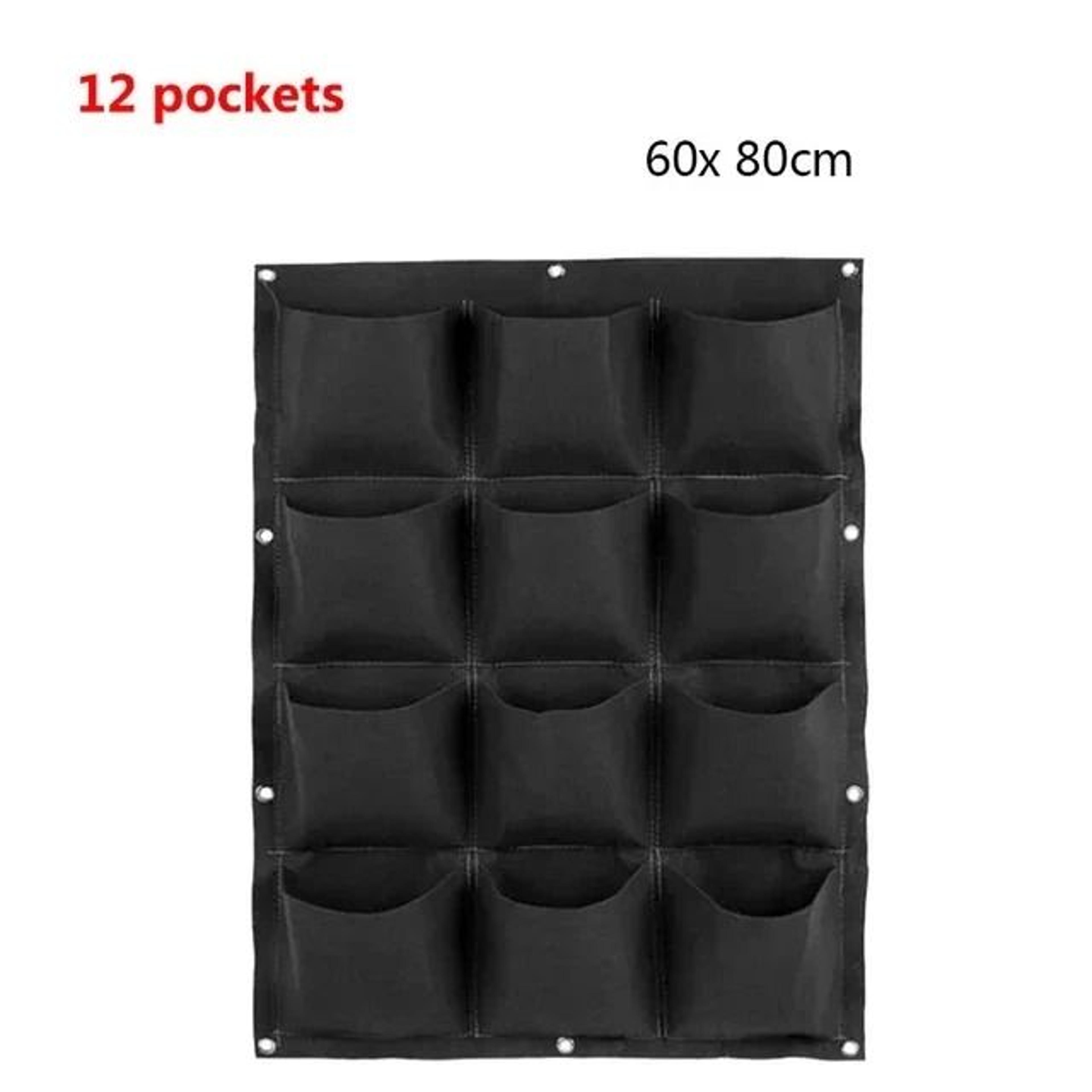 Multi Pocket Wall Hanging Planter Bag For Herbs Flowers And Vertical Gardens 11