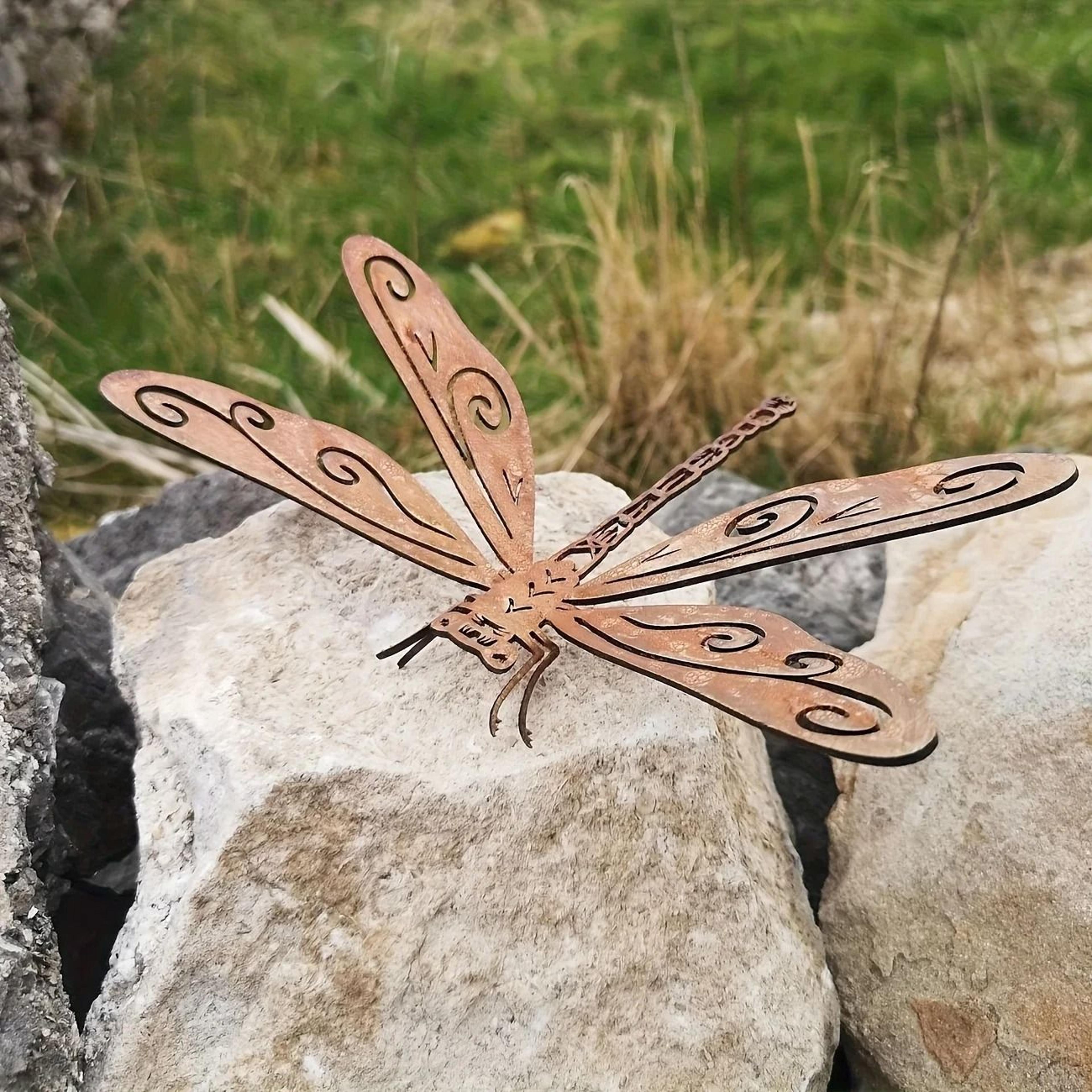 Rustic Metal Dragonfly Garden Fence Decoration 3