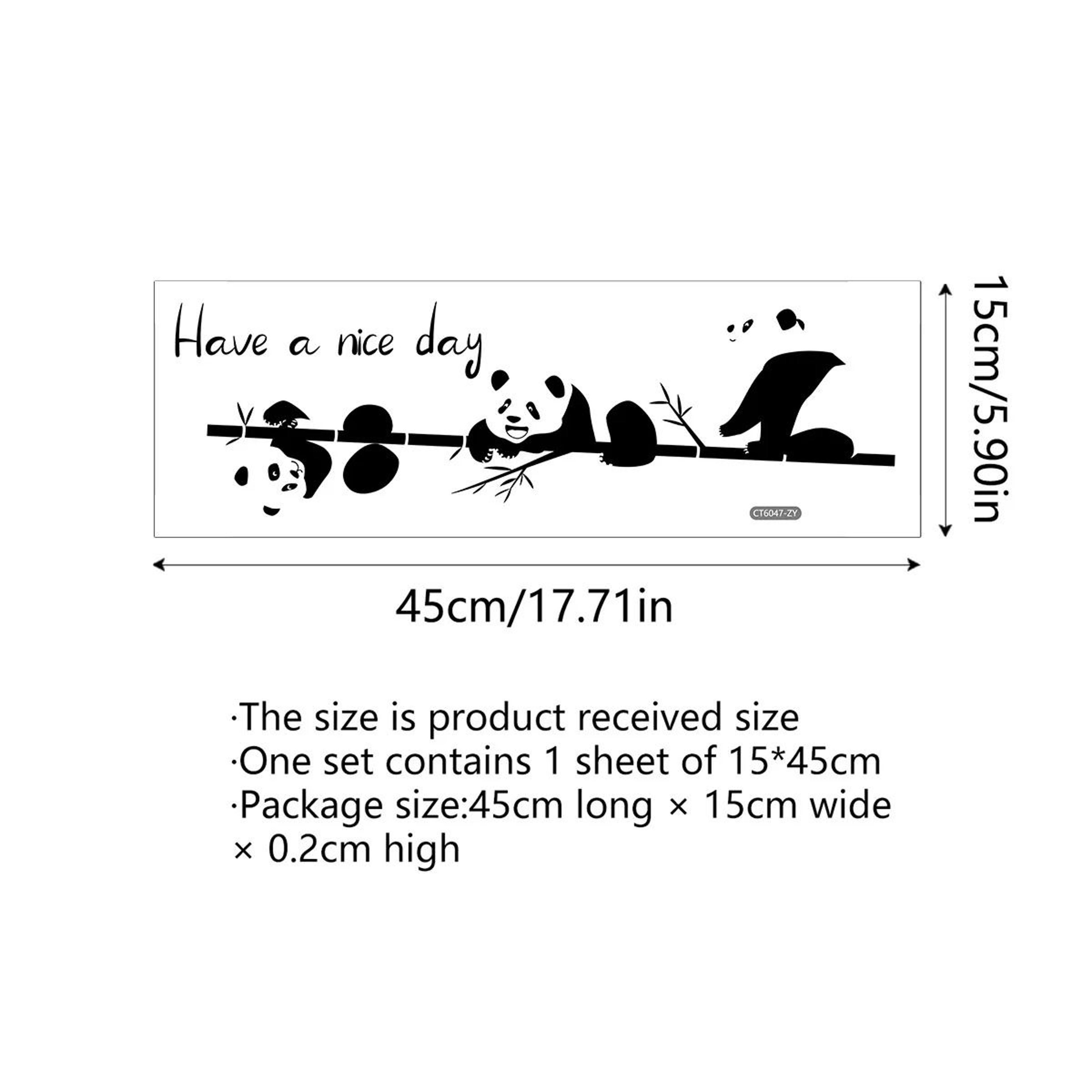 Cute Panda Light Switch Wall Sticker With Bamboo For Kids Room Decor 2