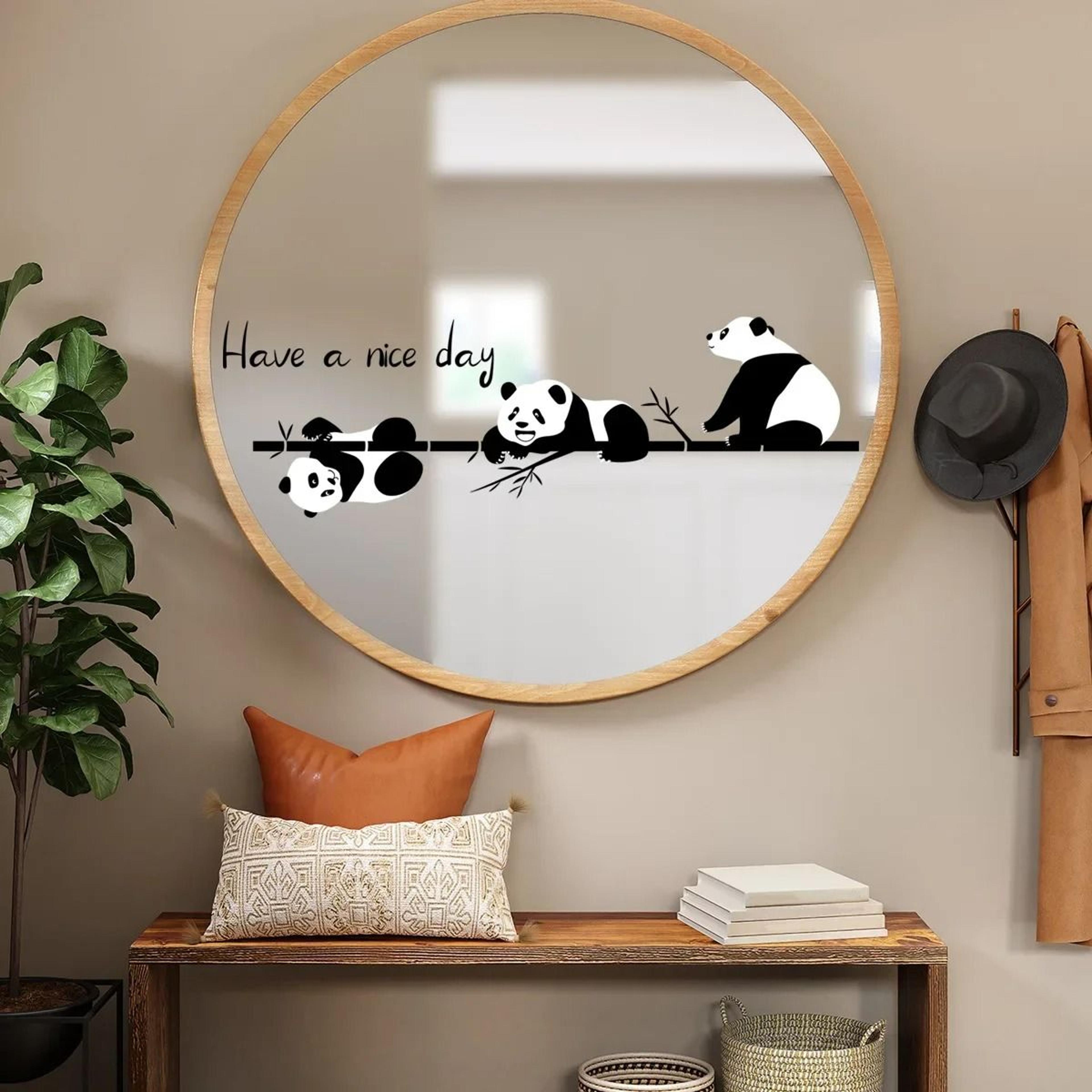 Cute Panda Light Switch Wall Sticker With Bamboo For Kids Room Decor 4