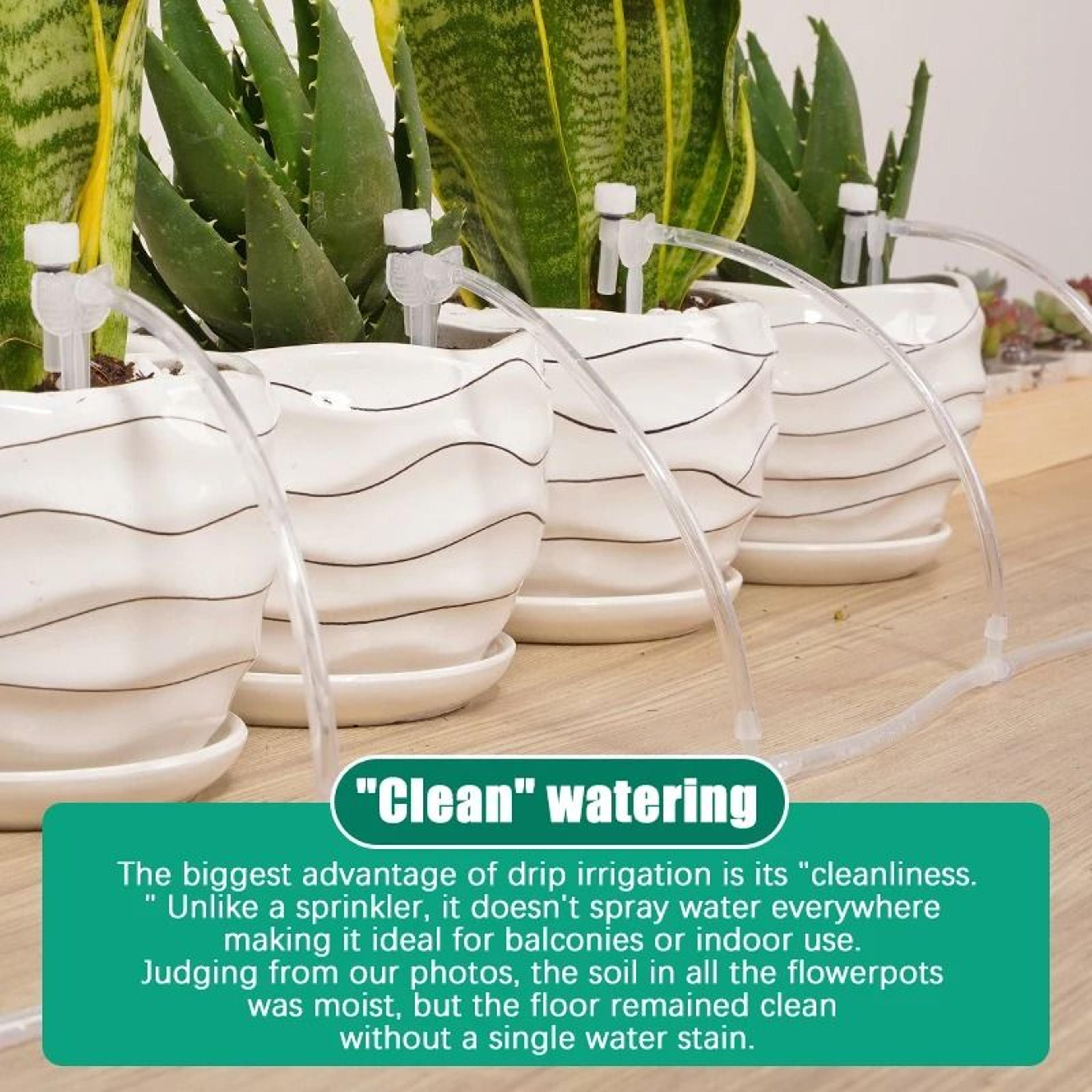 Adjustable Drip Irrigation Kit With 4 By 7mm Hose For Potted Plants 13