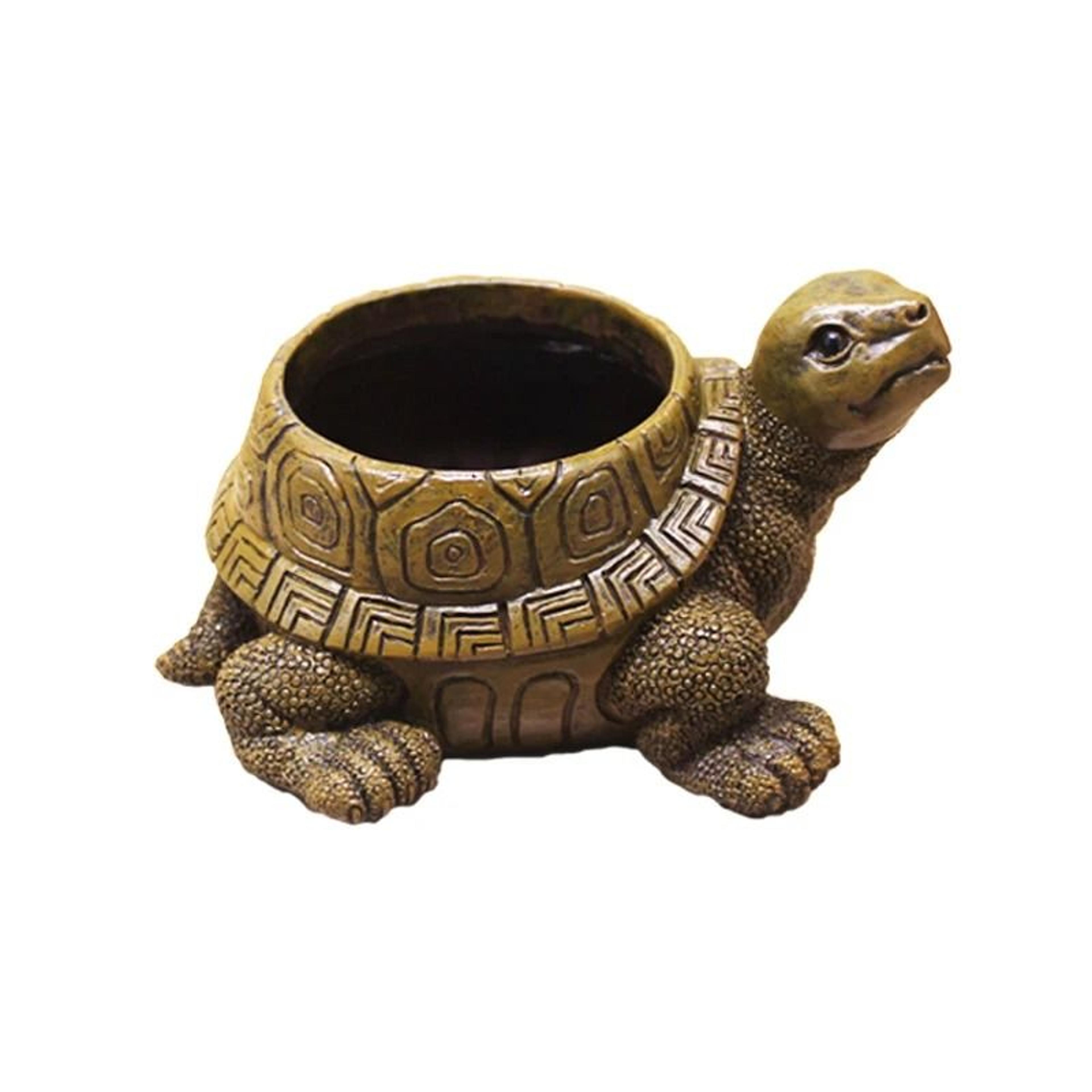 Cute Cartoon Turtle Resin Succulent Planter For Office Balcony And Garden Decor 2