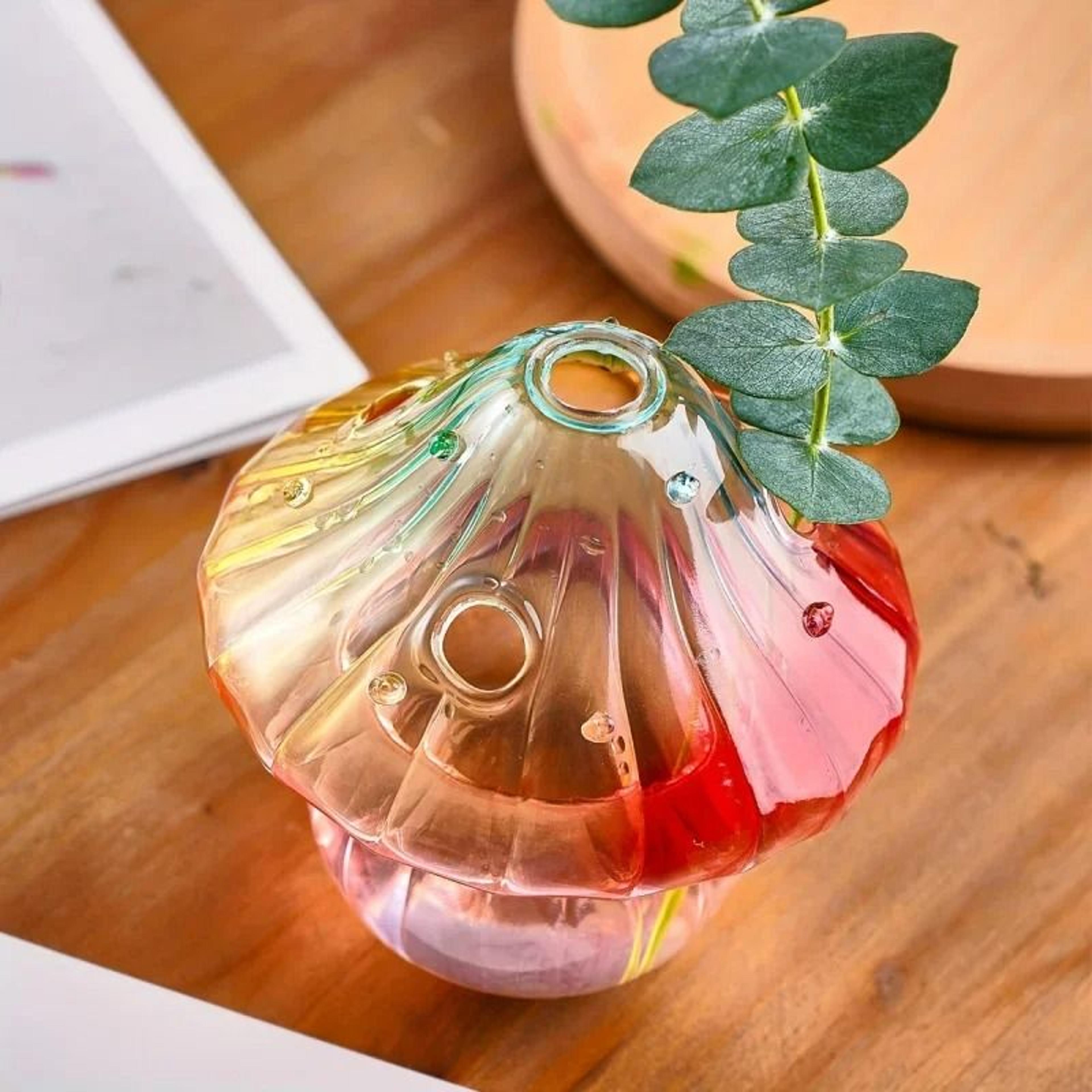Colorful Mushroom Glass Vase For Flowers And Plant Cuttings 6