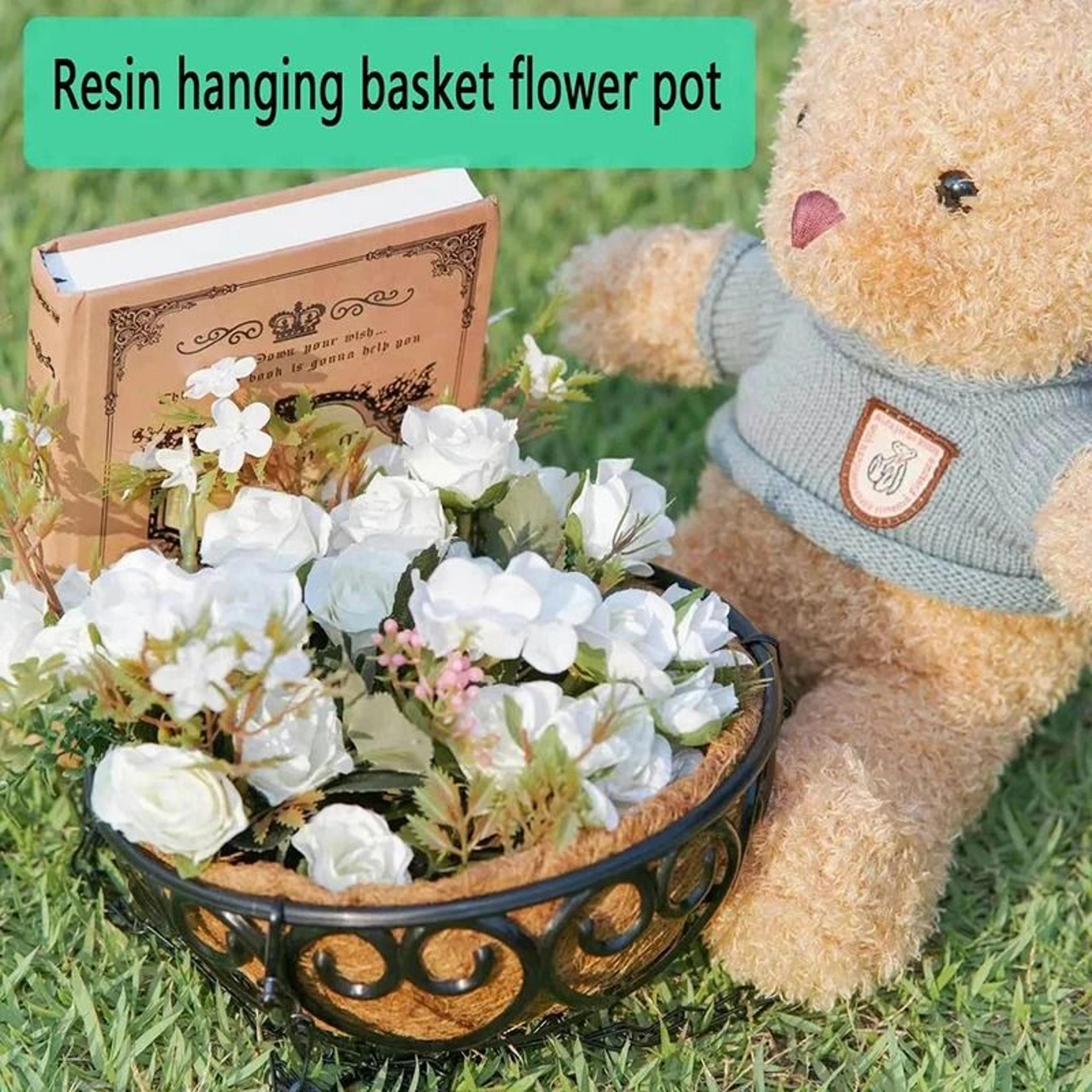 Coconut Style Hanging Planter Basket With Iron Chain 6