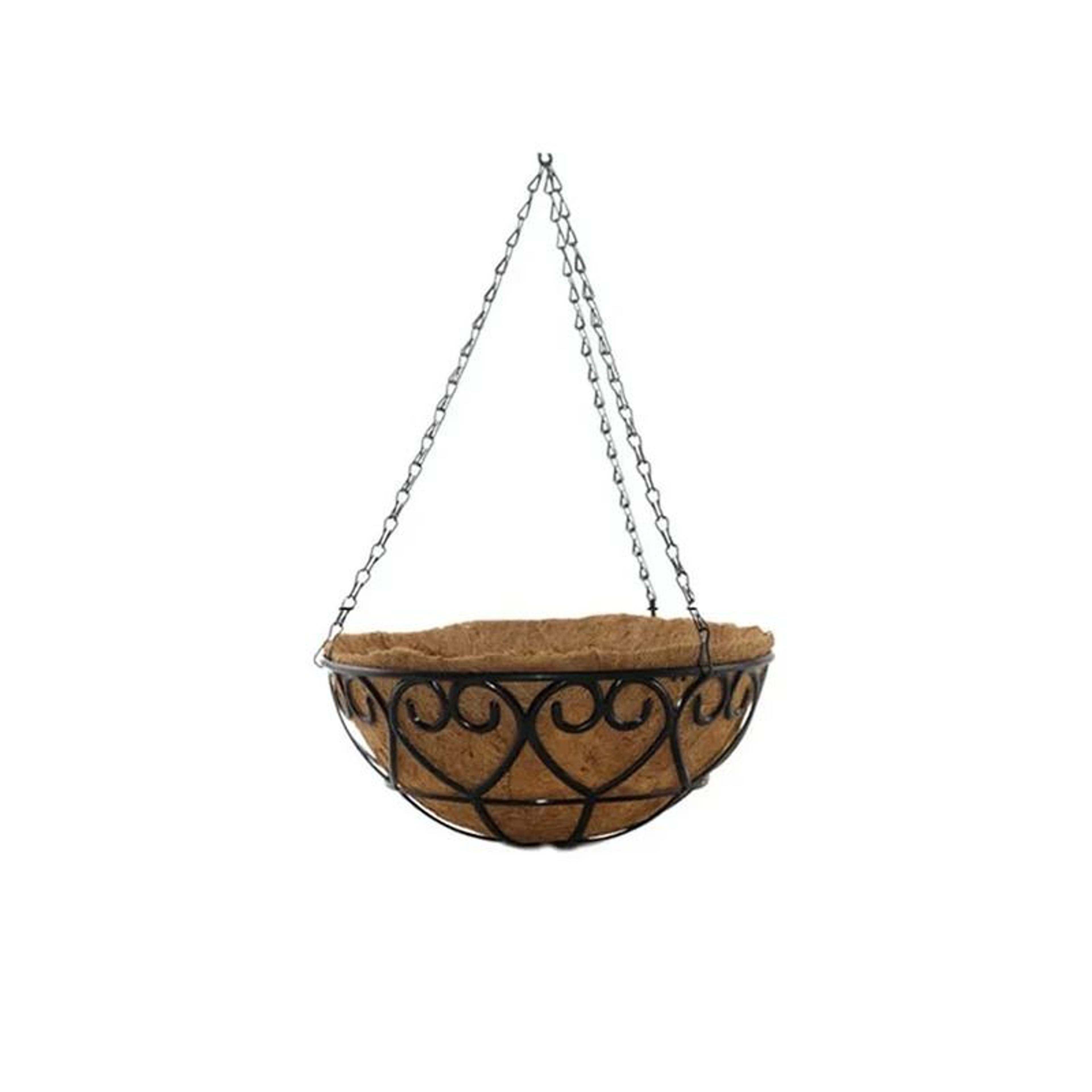 Coconut Style Hanging Planter Basket With Iron Chain 7