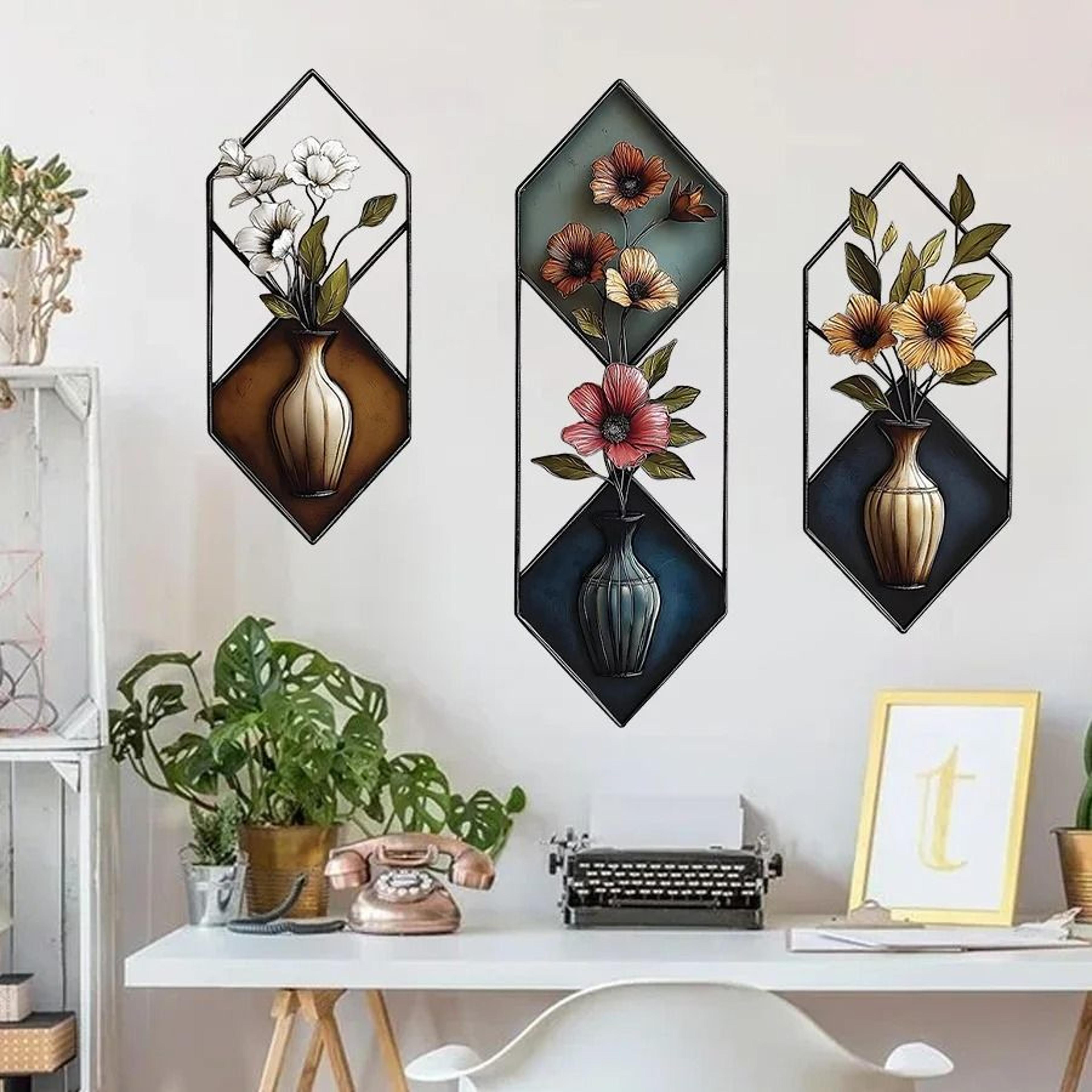 Watercolor Vase Plant Wall Stickers Removable Botanical Decor 5