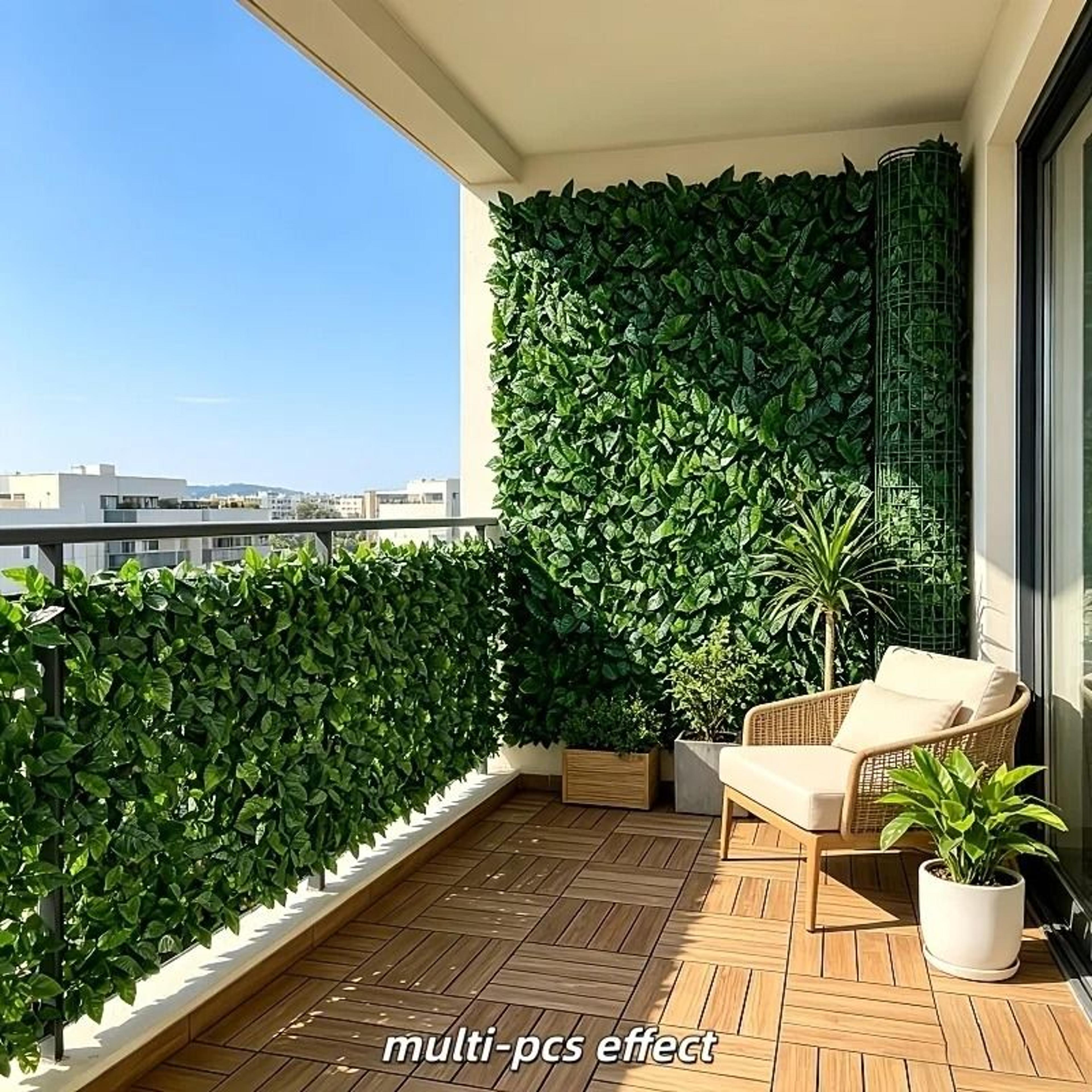 Artificial Leaf Privacy Fence Screen For Lush Garden Balcony And Porch Decor 9