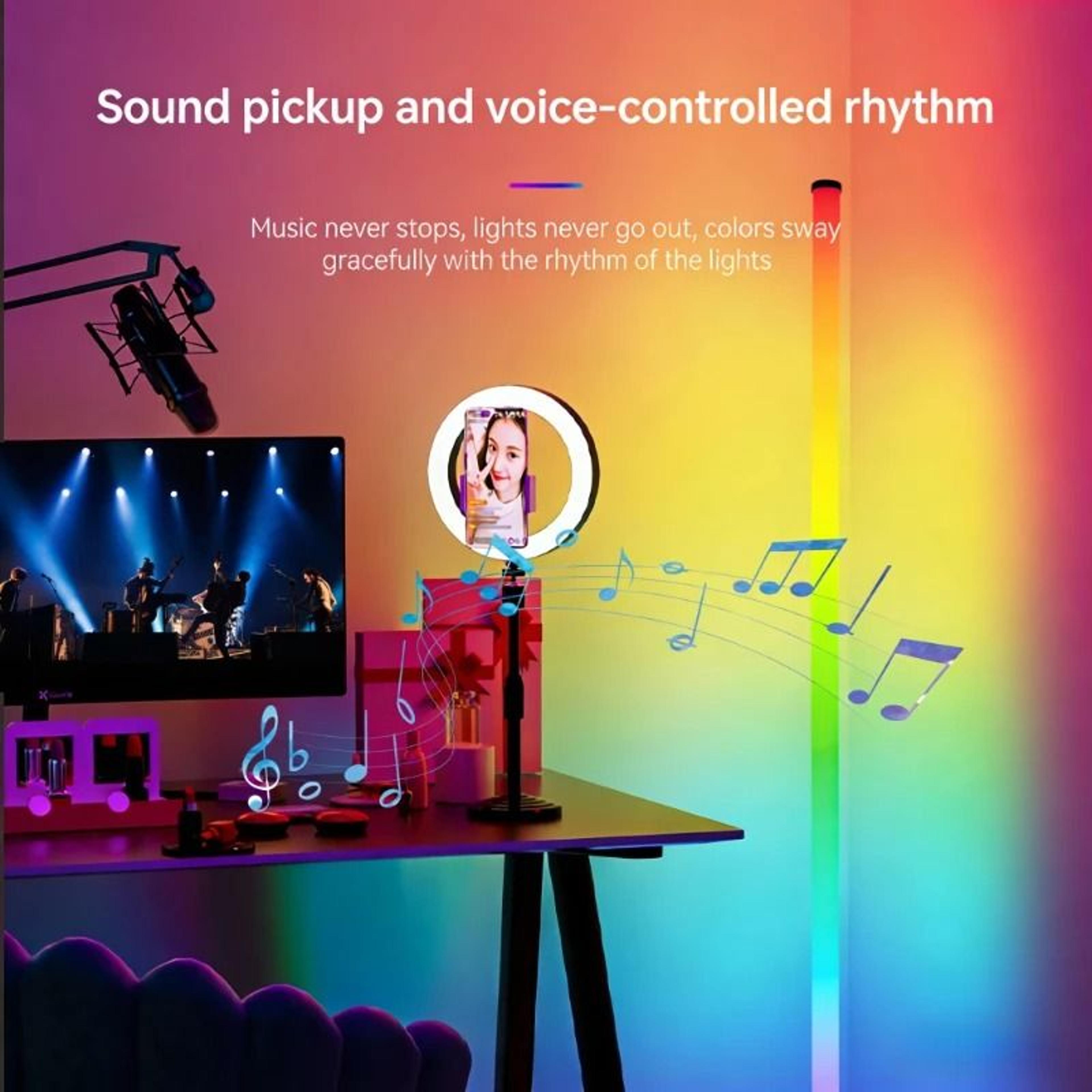 120CM Sound Reactive RGB Corner Floor Lamp 1
