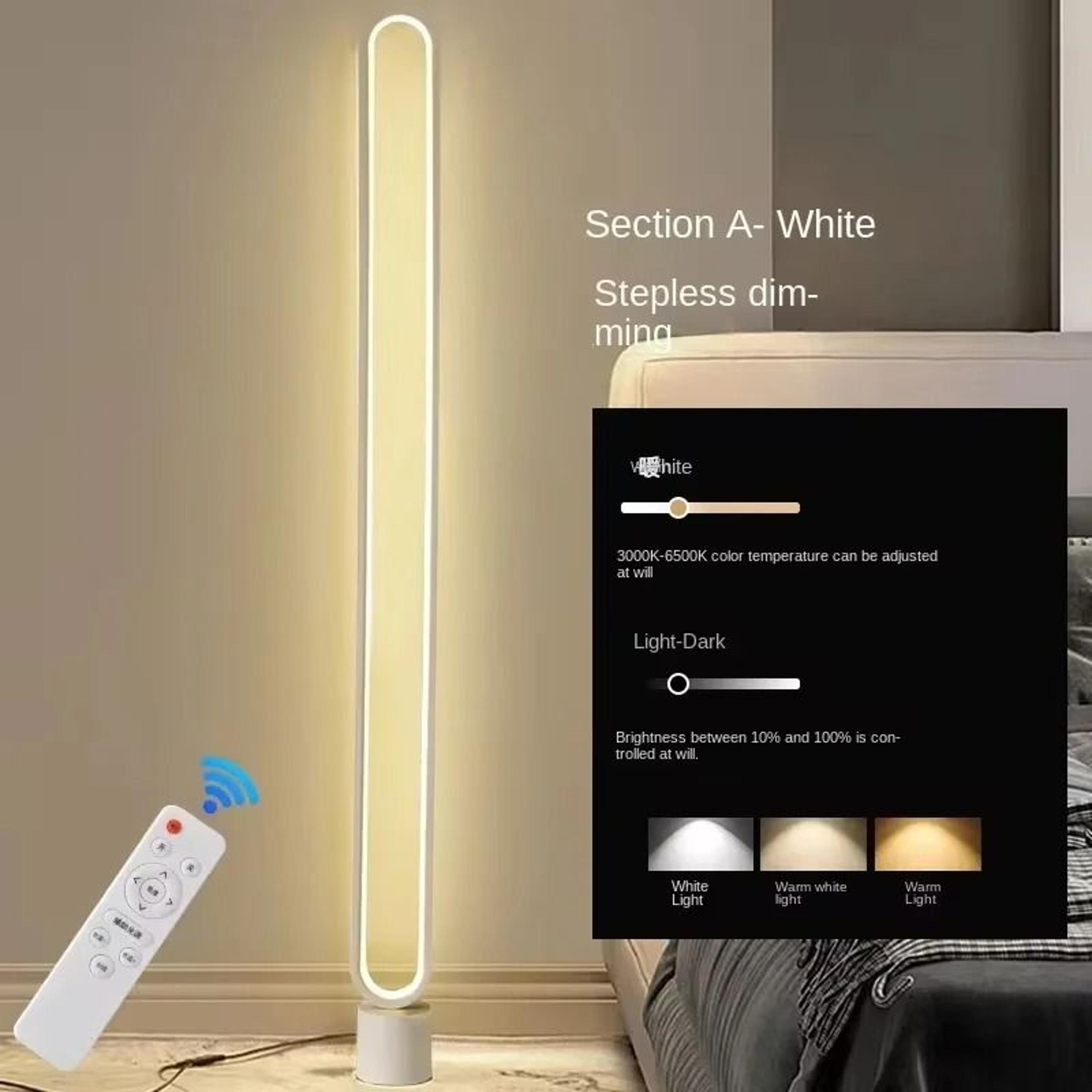 Minimalist RGB LED Floor Lamp With Remote Dimming And Eye Friendly Light 10