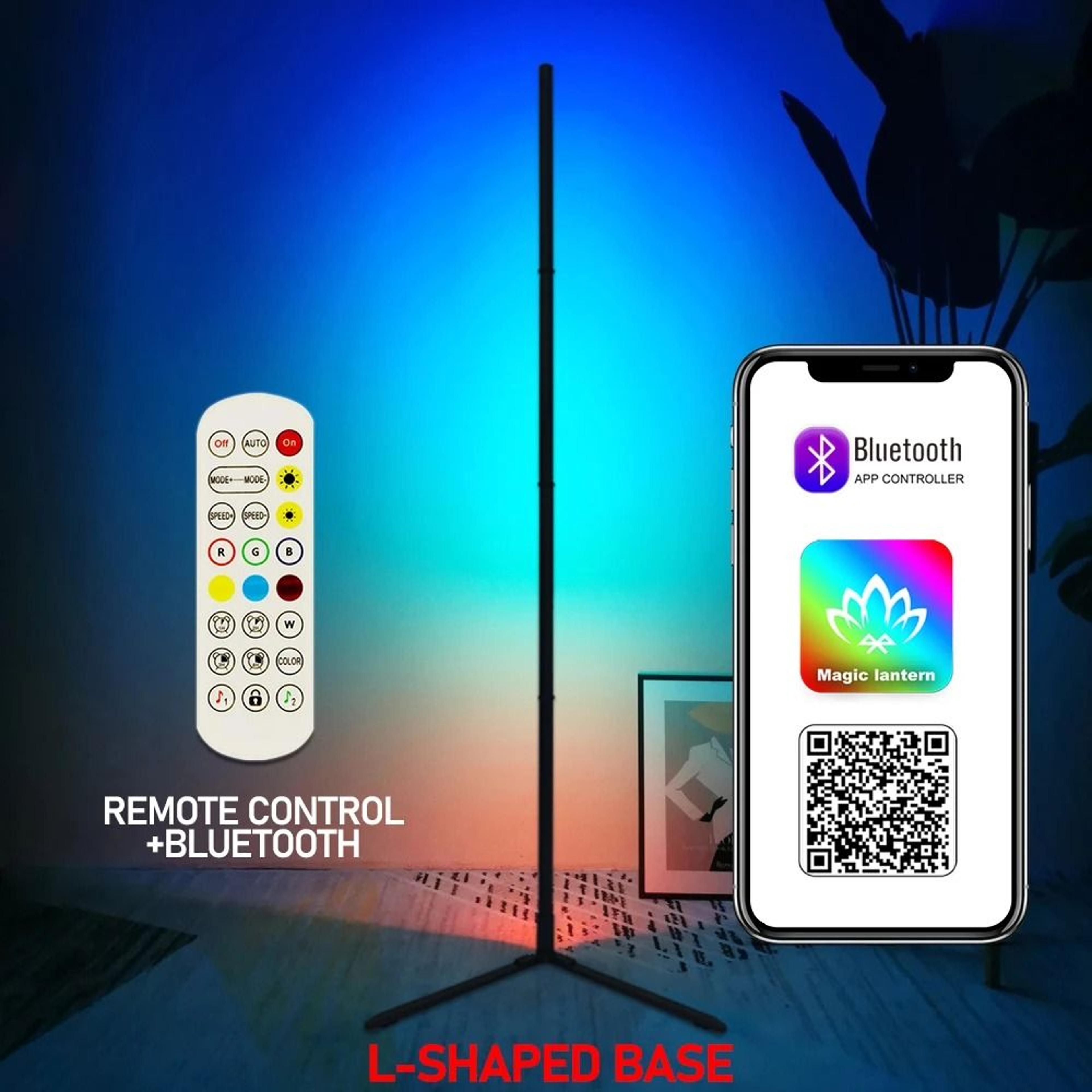 Smart RGBIC Floor Lamp With Tuya App Remote And Music Sync 0