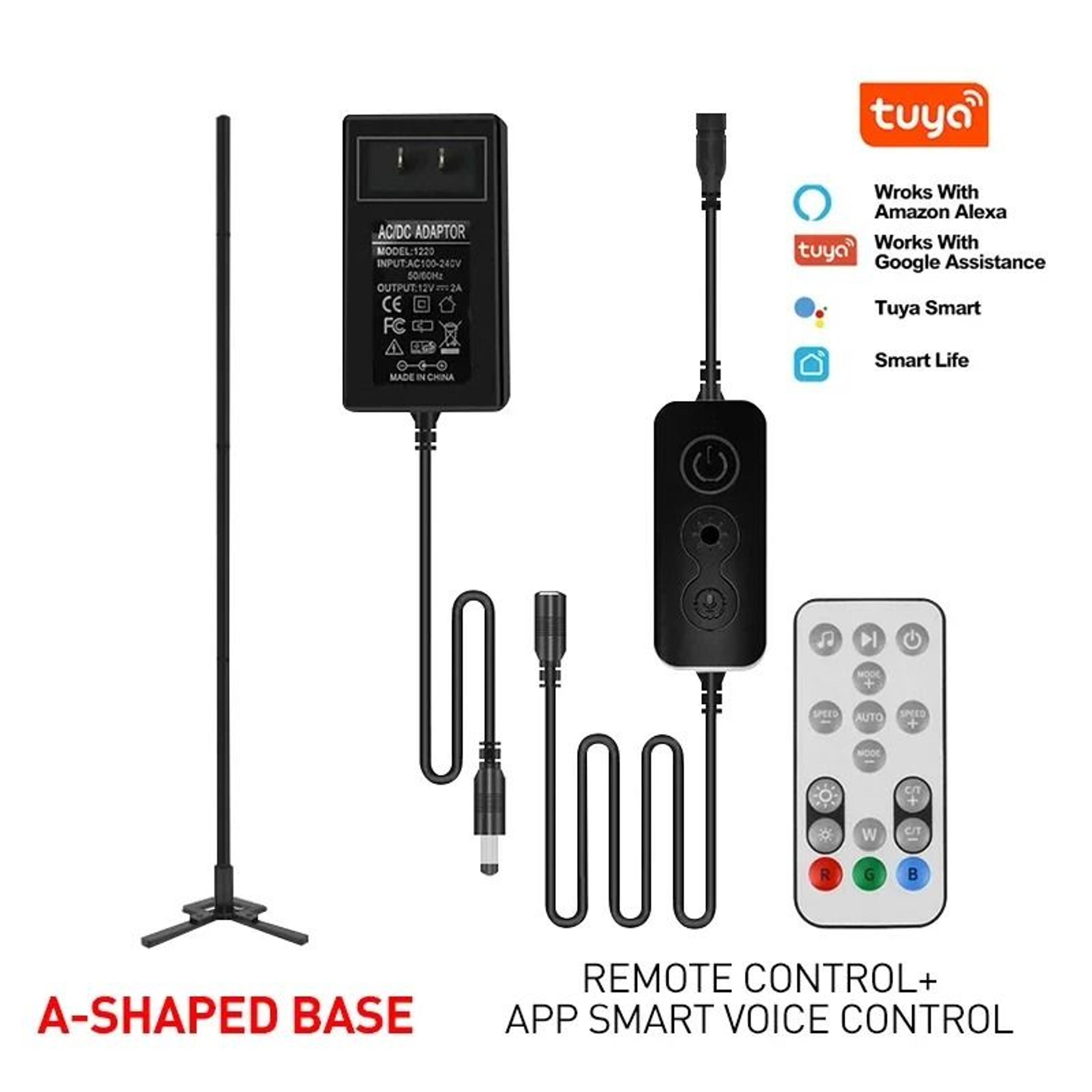Smart RGB Corner Floor Lamp Pair With App And Remote Control 1