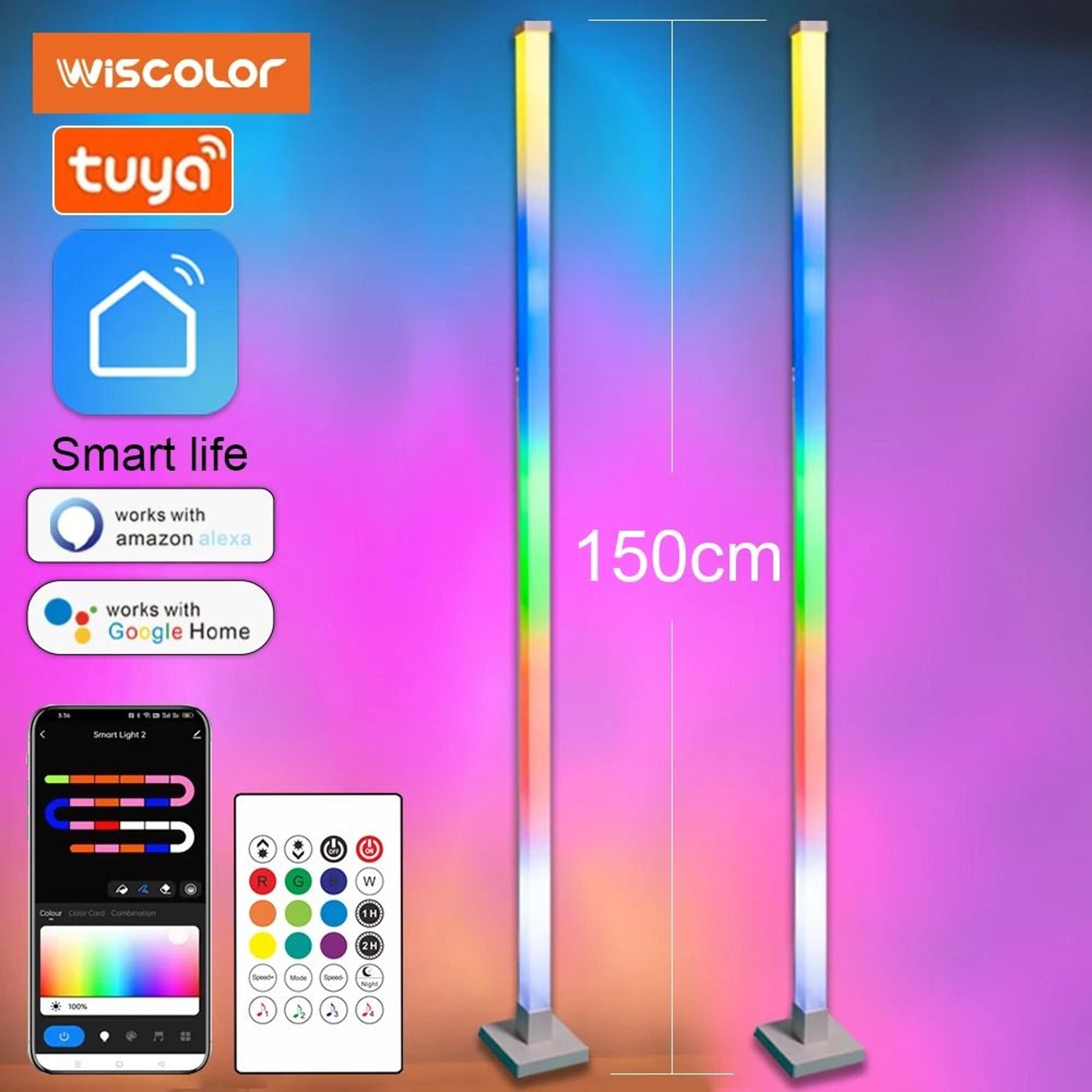 Wiscolor Smart RGB Corner Floor Lamp 2