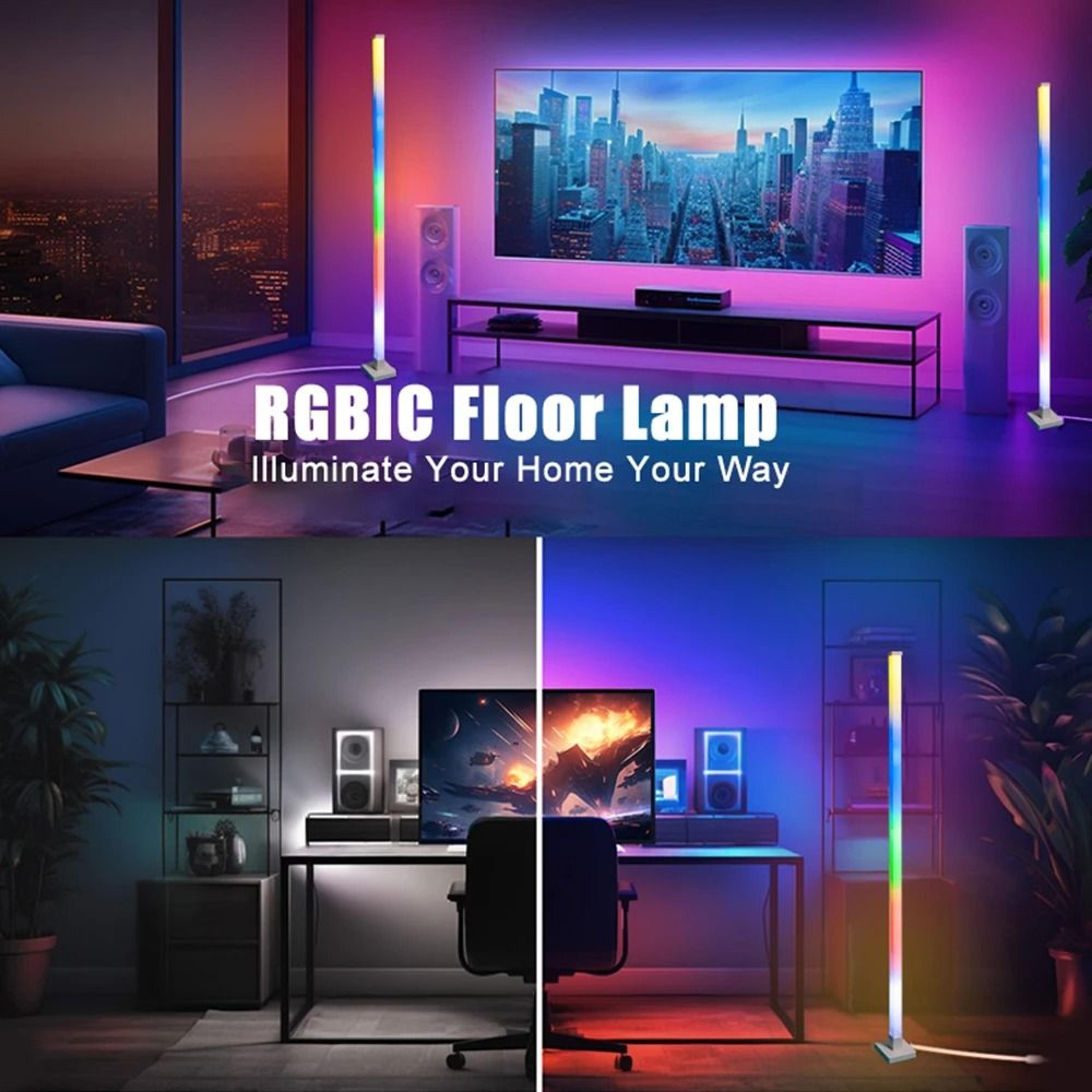 Wiscolor Smart RGB Corner Floor Lamp 5