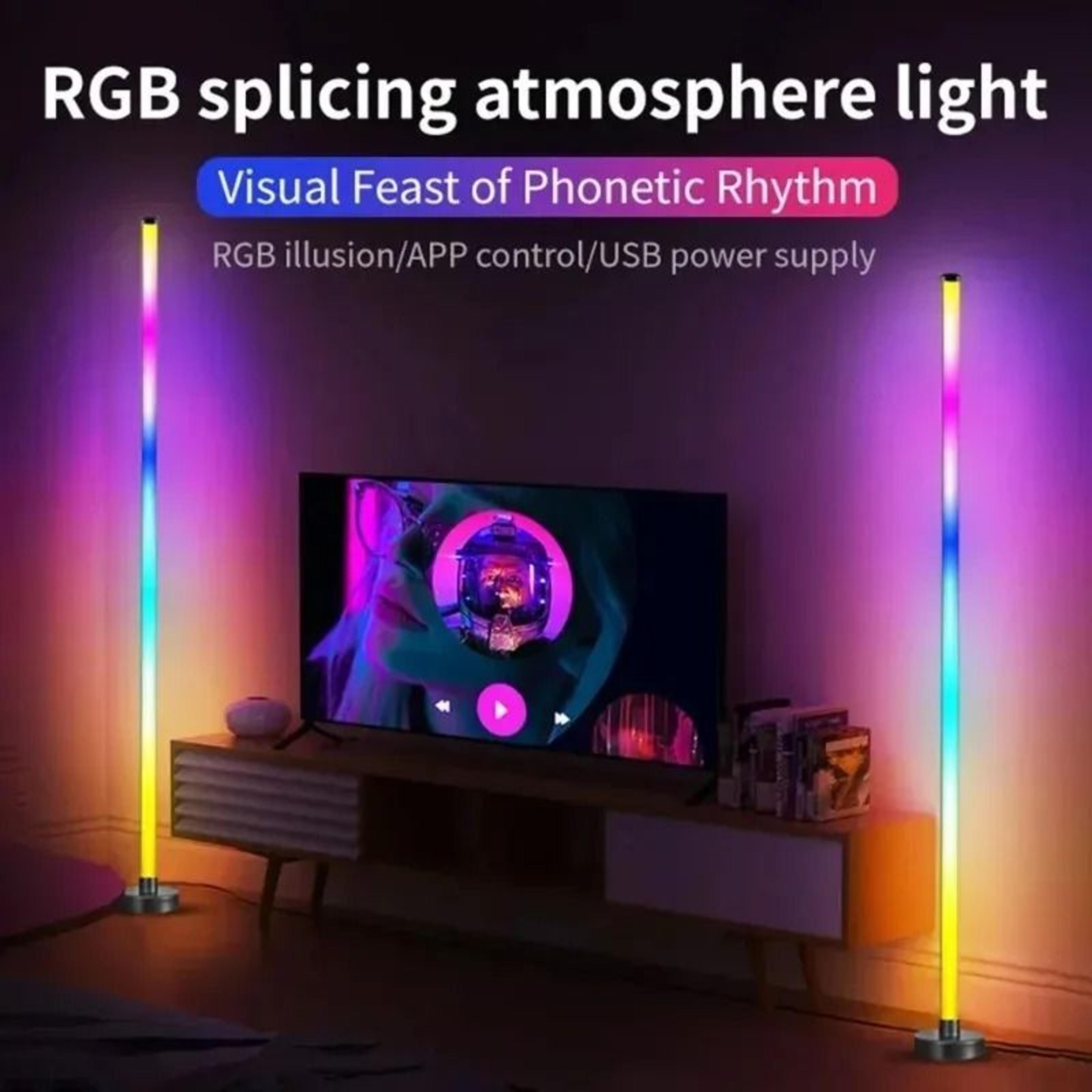 LumiBeat Smart RGB Corner Floor Lamp With Music Sync App Control 7